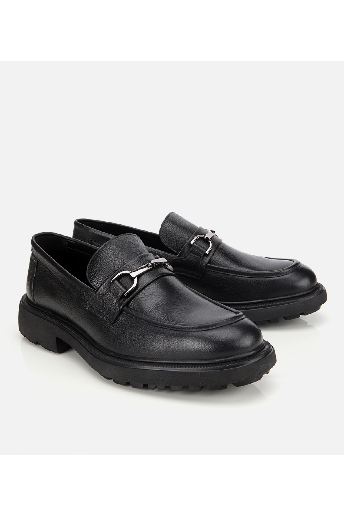 Erkek Deri Siyah Tokalı Günlük Loafer - Görsel 2