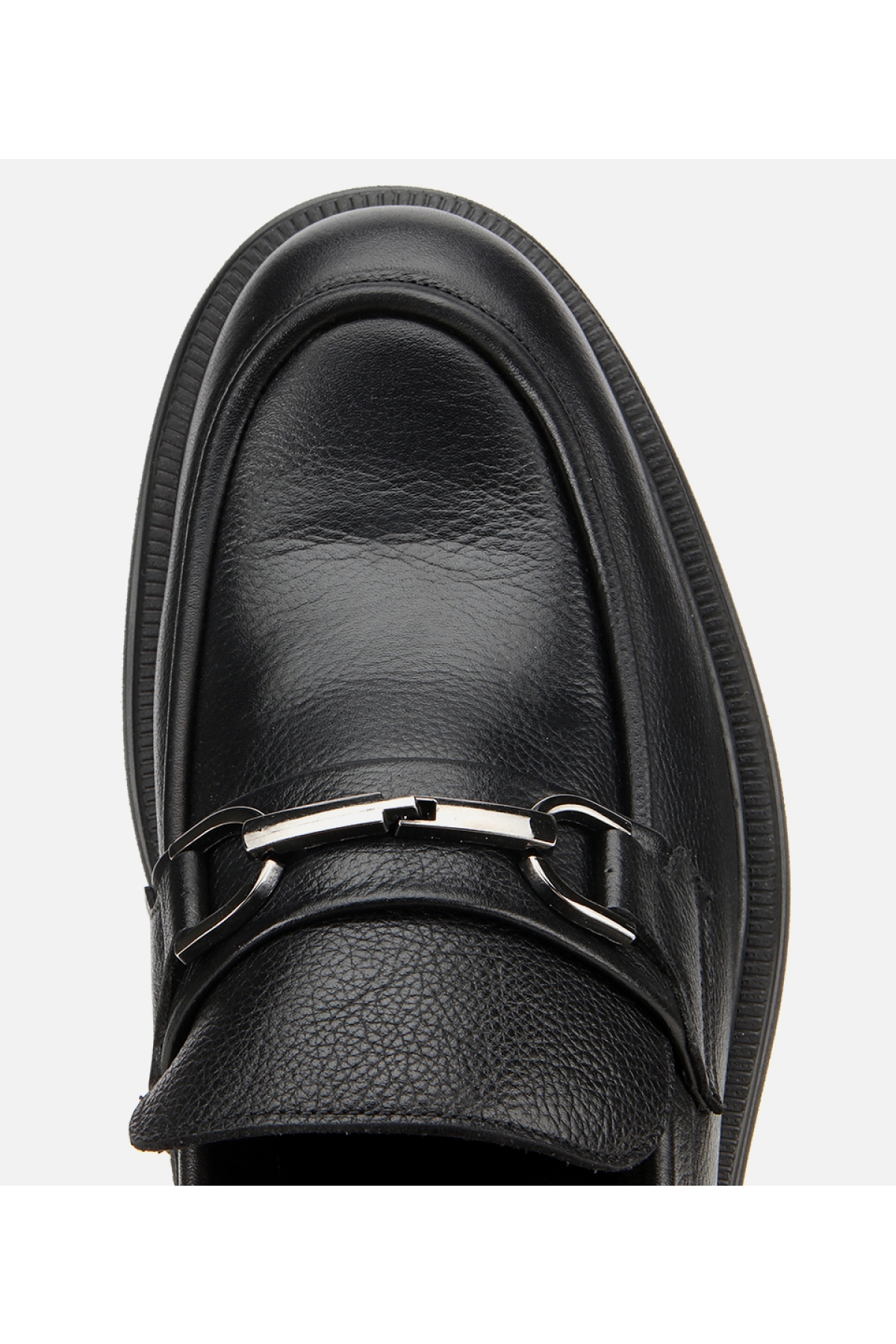 Erkek Deri Siyah Tokalı Günlük Loafer - Görsel 5