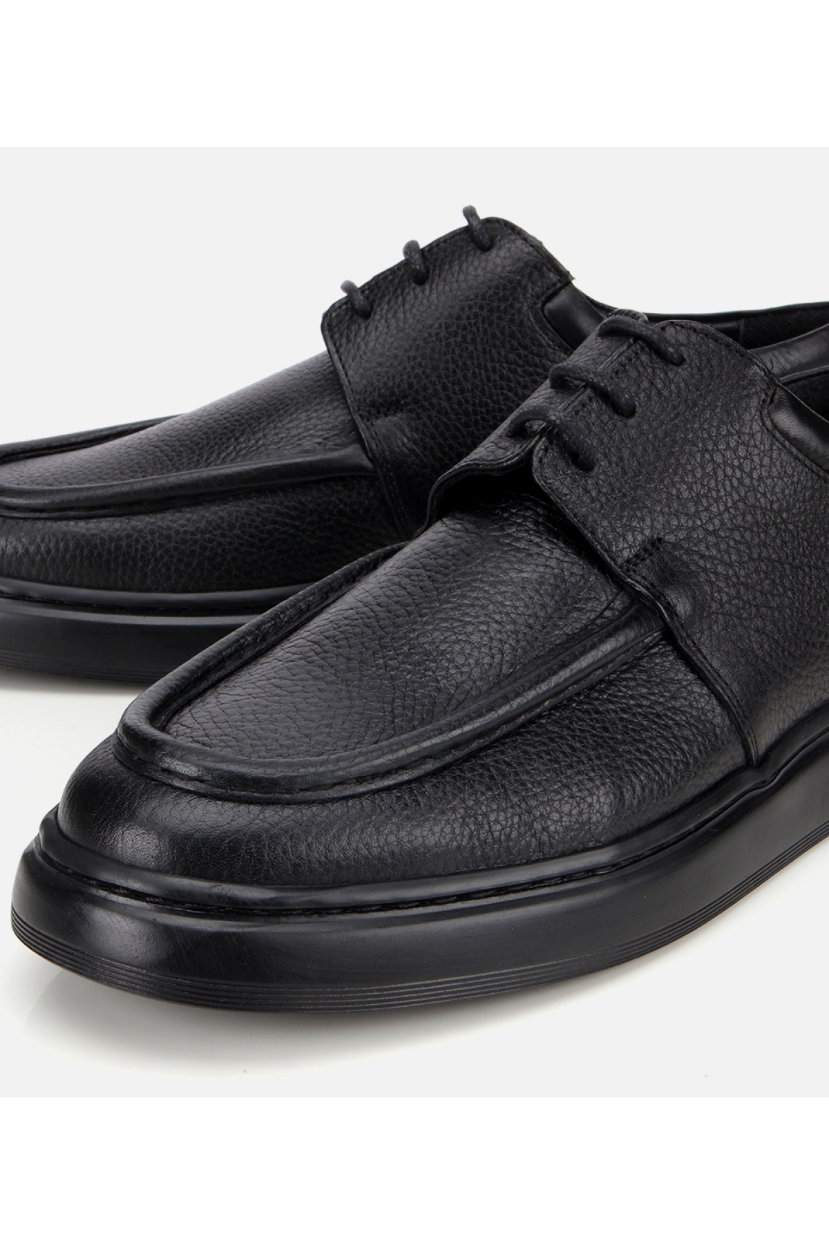 Erkek Deri Siyah Yumuşak Dokulu Comfort Günlük Ayakkabı - Görsel 3