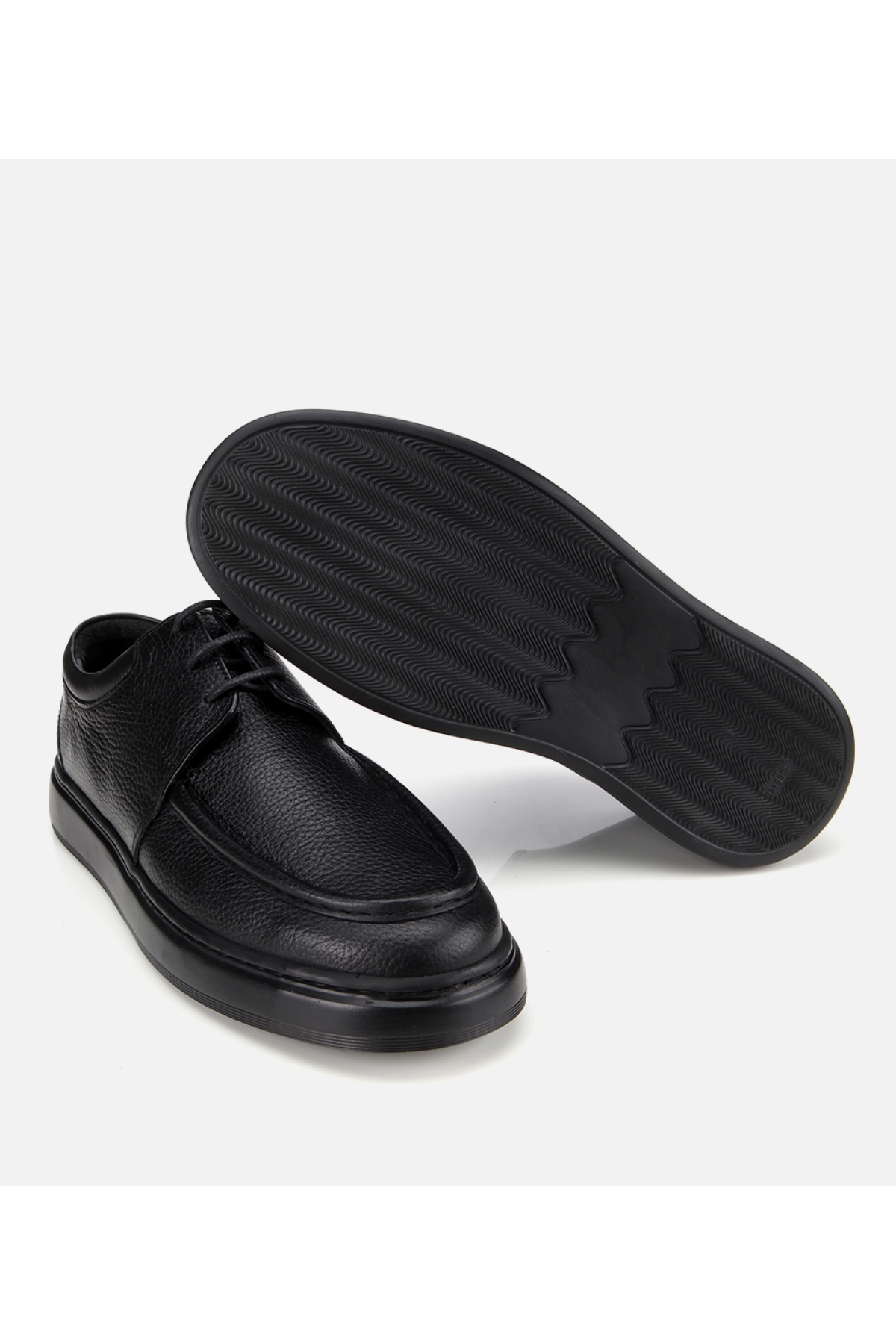Erkek Deri Siyah Yumuşak Dokulu Comfort Günlük Ayakkabı - Görsel 6