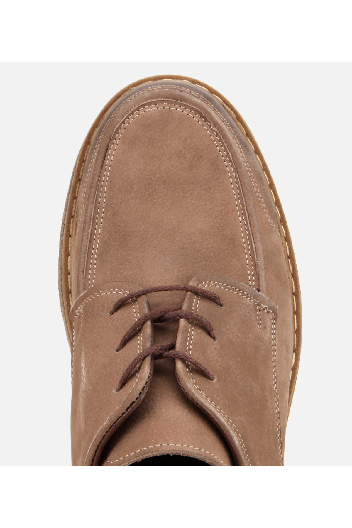 Erkek Nubuk Deri Bej Kalın Tabanlı Günlük Ayakkabı - Görsel 5