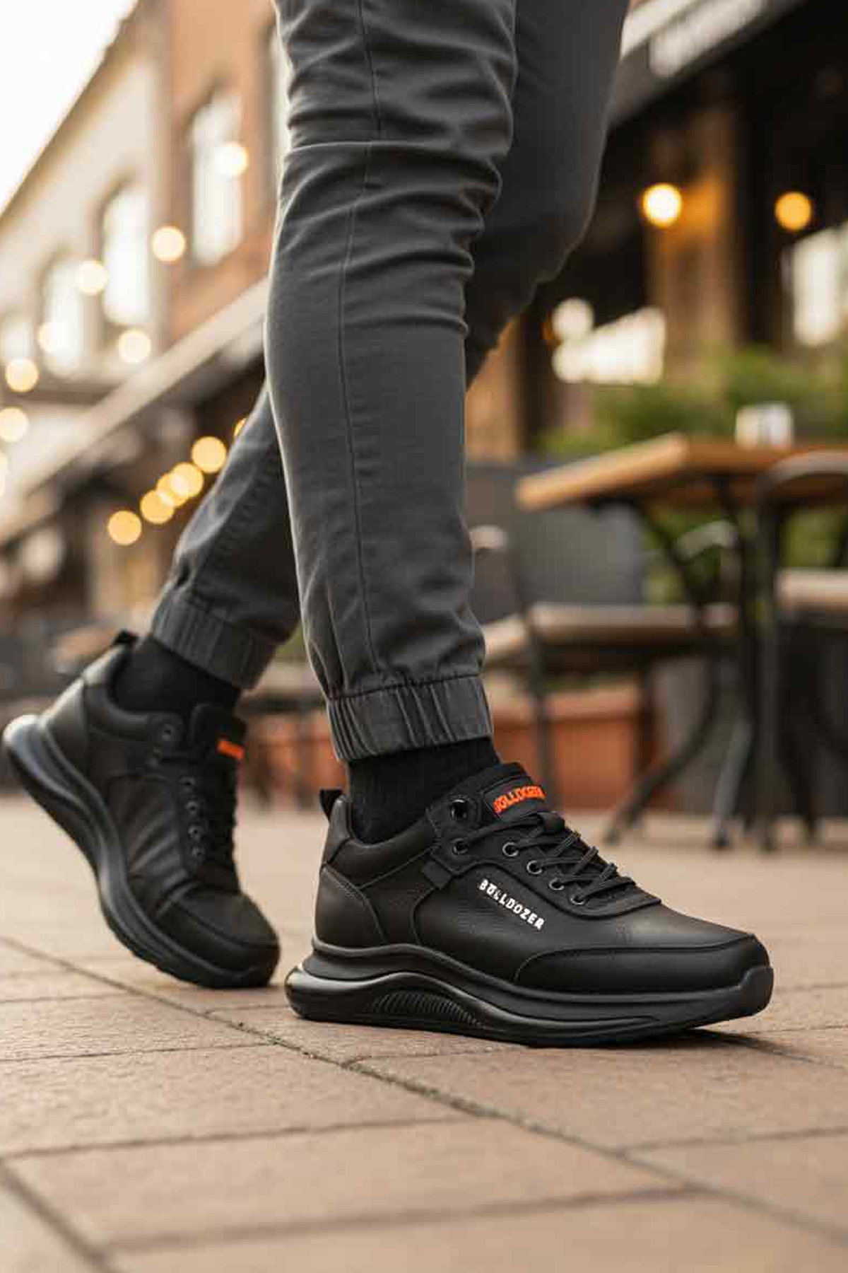 Siyah Nubuk Hakiki Deri Geniş Kalıp Erkek Casual Ayakkabı 260224 M - Görsel 4