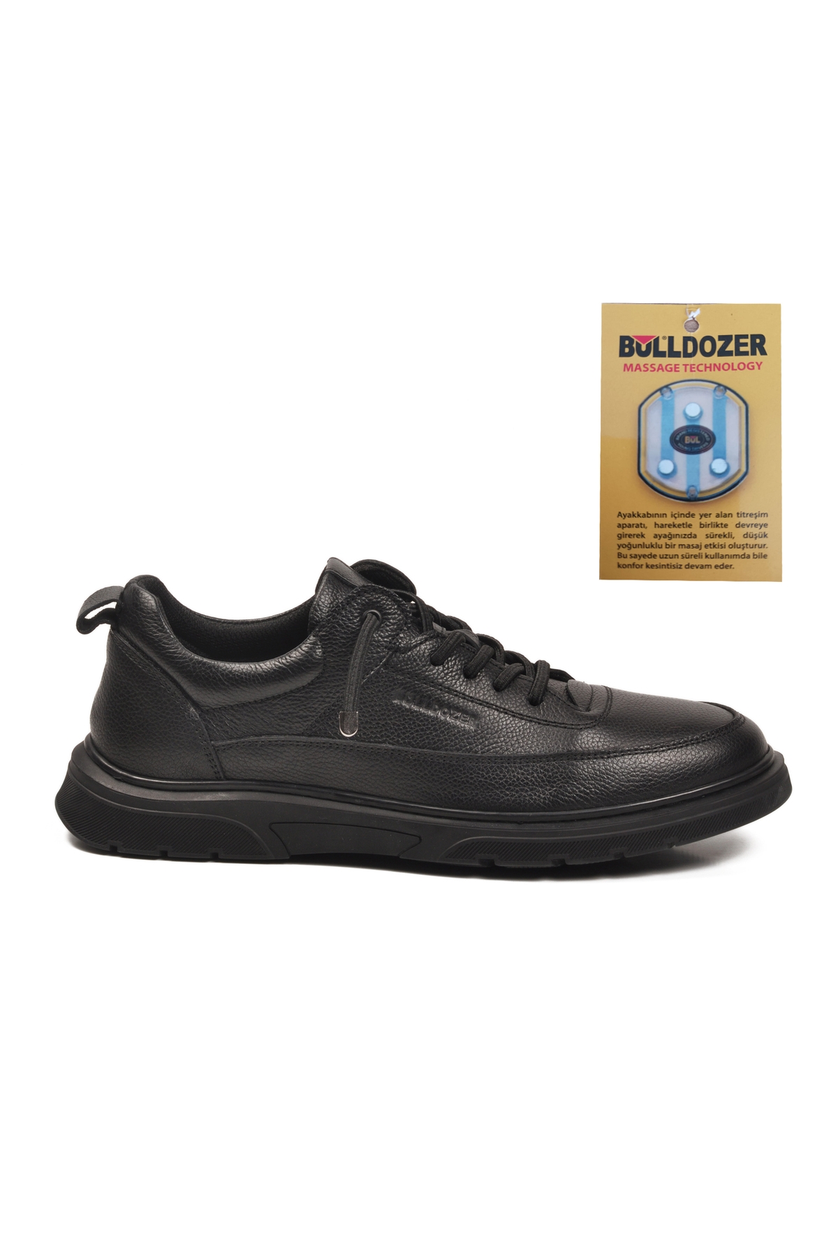 Siyah Floter Hakiki Deri Masaj Etkili Erkek Casual Ayakkabı 260044 M - Görsel 3