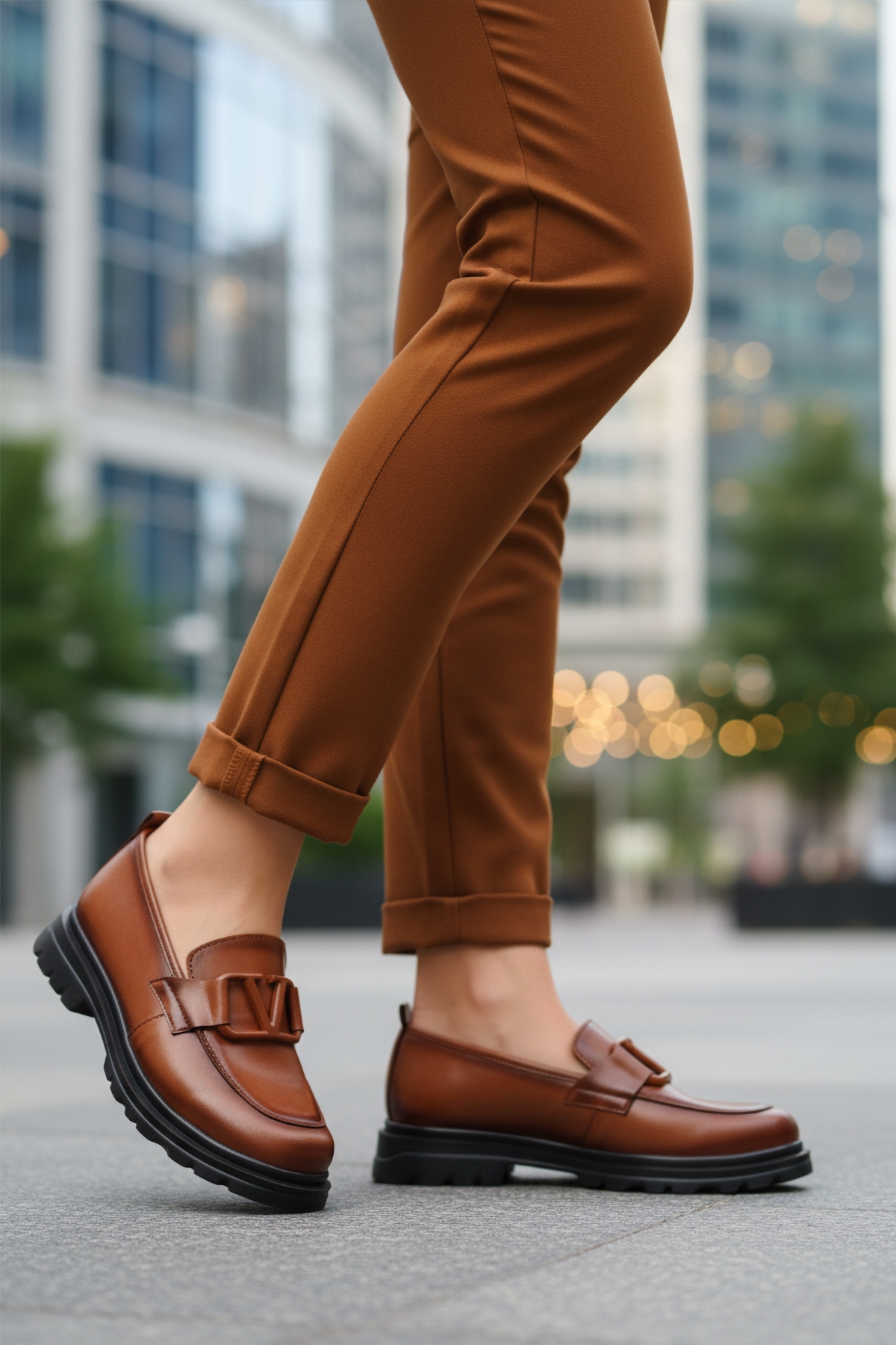 Kahve Hafif Esnek Kadın Casual Ayakkabı 2644 Z - Görsel 4