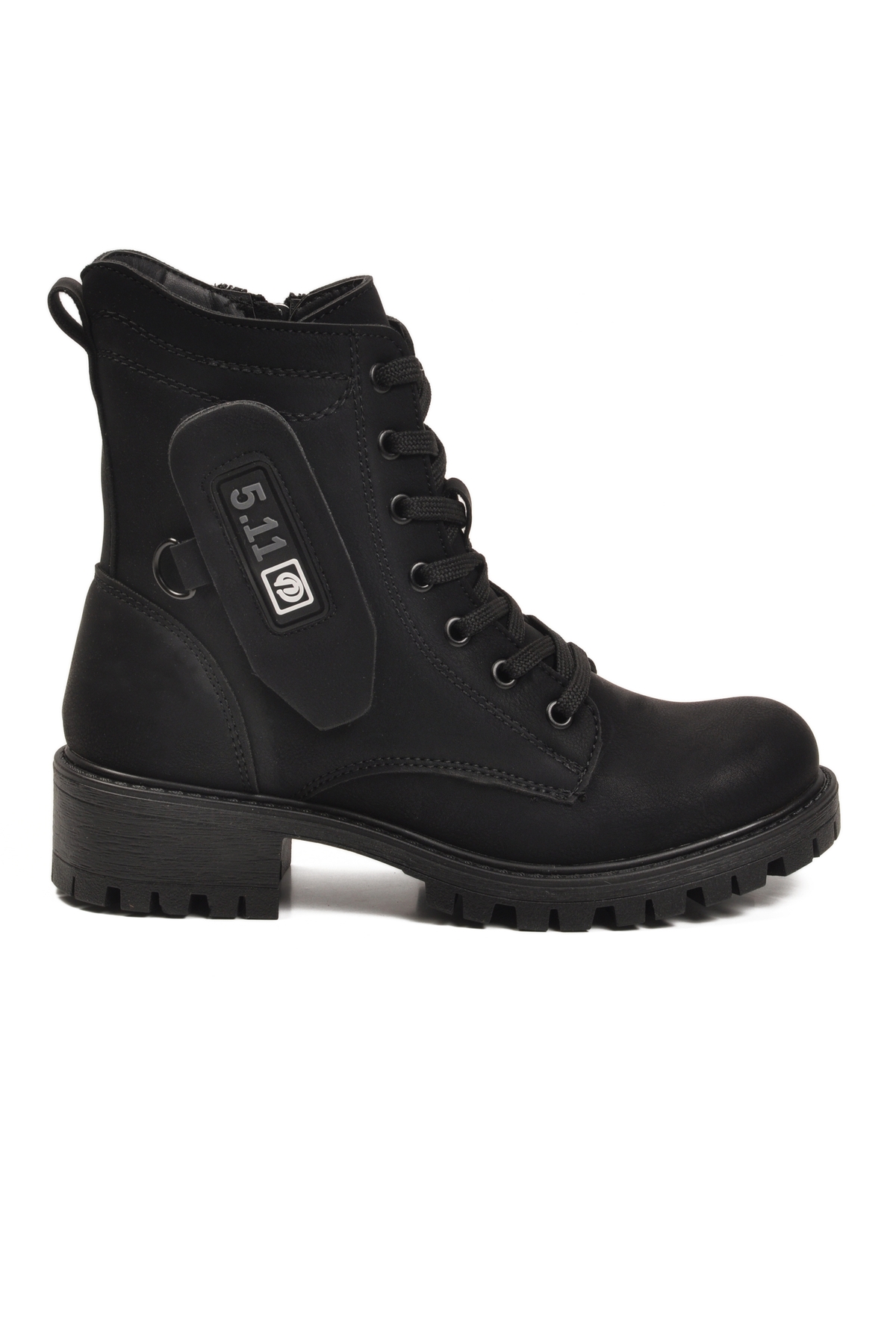 Siyah Nubuk İçi Polarlı Kaymaz Taban Fermuarlı Kadın Bot 24024 Z - Görsel 3