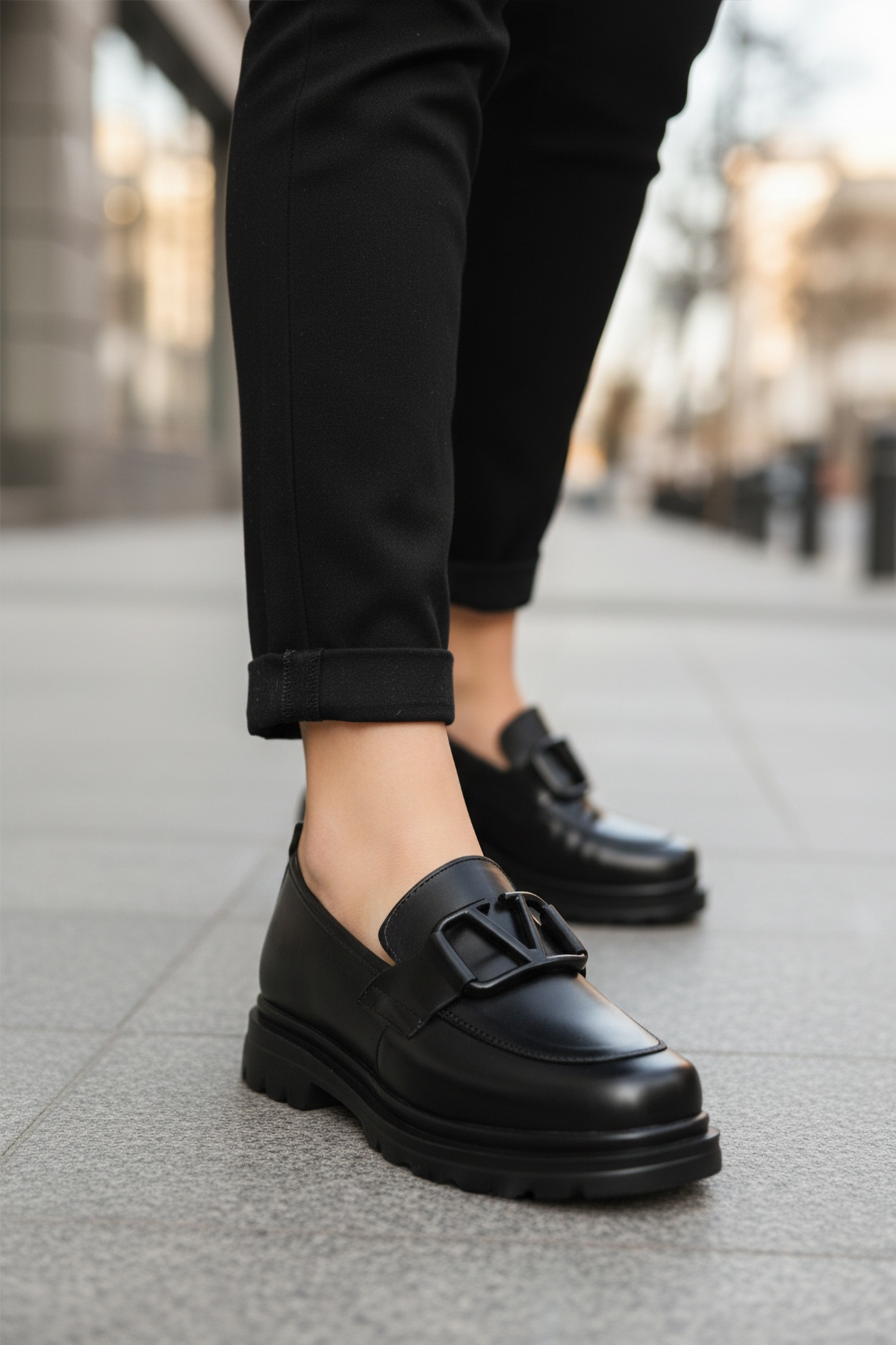 Siyah Hafif Esnek Kadın Casual Ayakkabı 2644 Z - Görsel 4