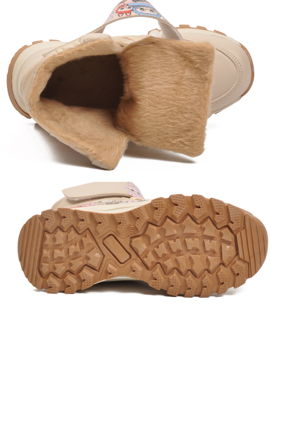 Bej İçi Kürklü Soğağa Dirençli Kaymaz Kız Çocuk Bot 999 F - Görsel 6