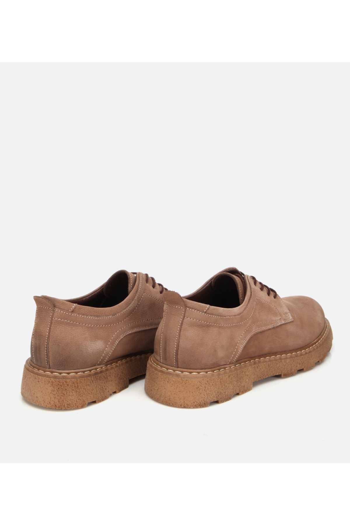 Erkek Nubuk Deri Bej Termo Taban Günlük Ayakkabı - Görsel 4