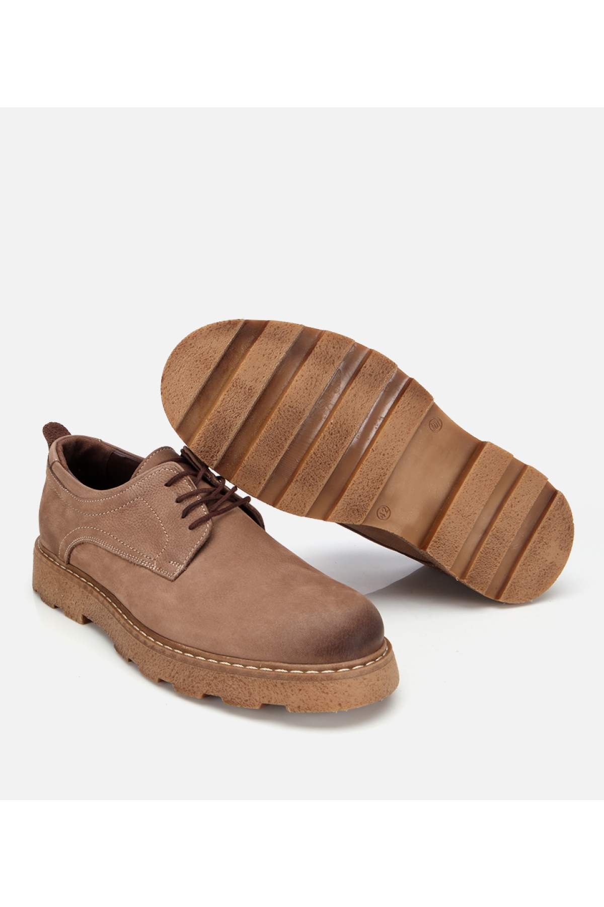 Erkek Nubuk Deri Bej Termo Taban Günlük Ayakkabı - Görsel 6
