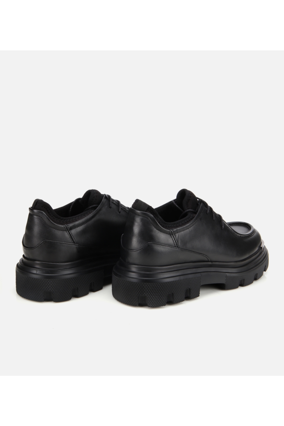 Erkek Deri Siyah Yüksek Tabanlı Günlük Ayakkabı - Görsel 4
