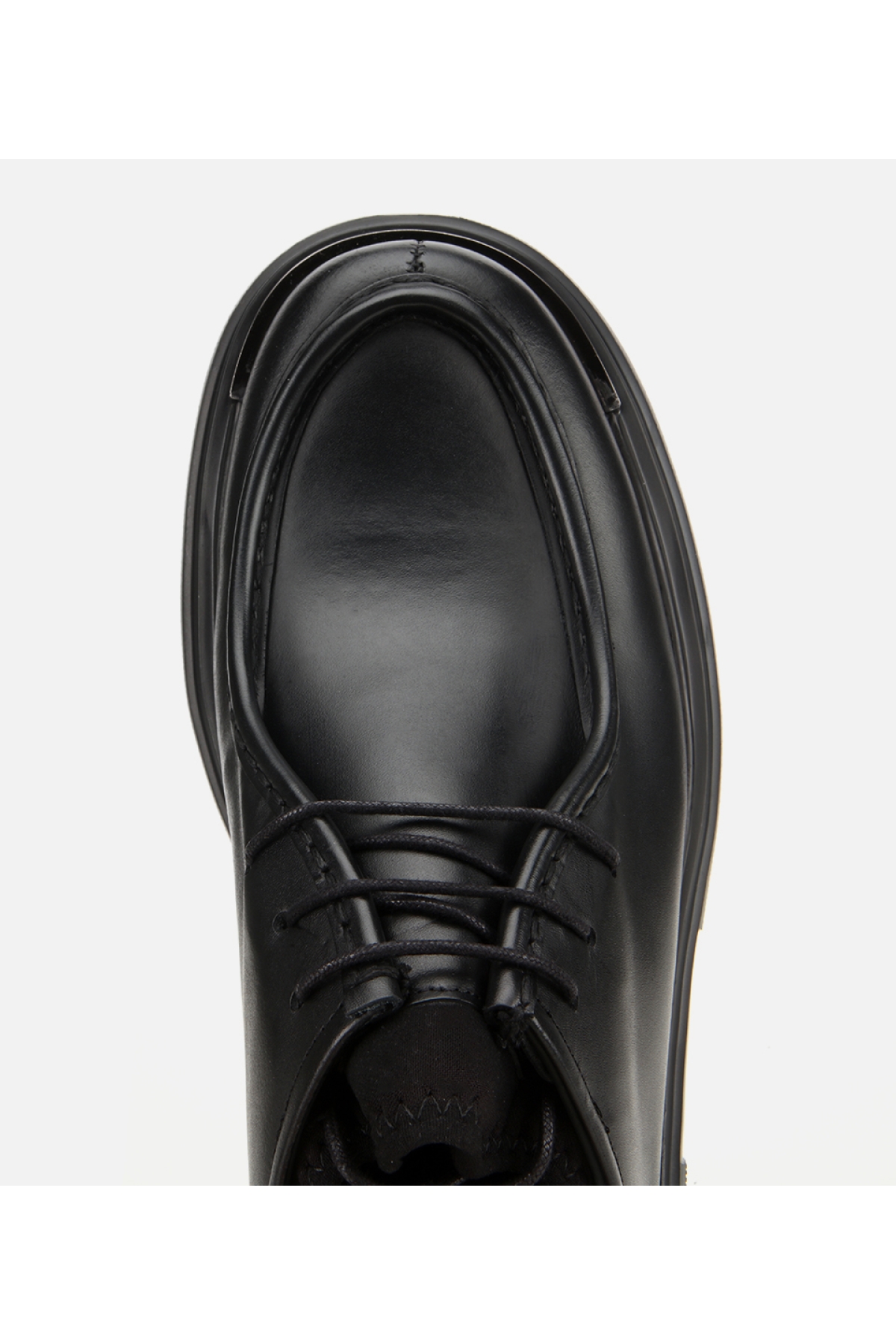 Erkek Deri Siyah Yüksek Tabanlı Günlük Ayakkabı - Görsel 5