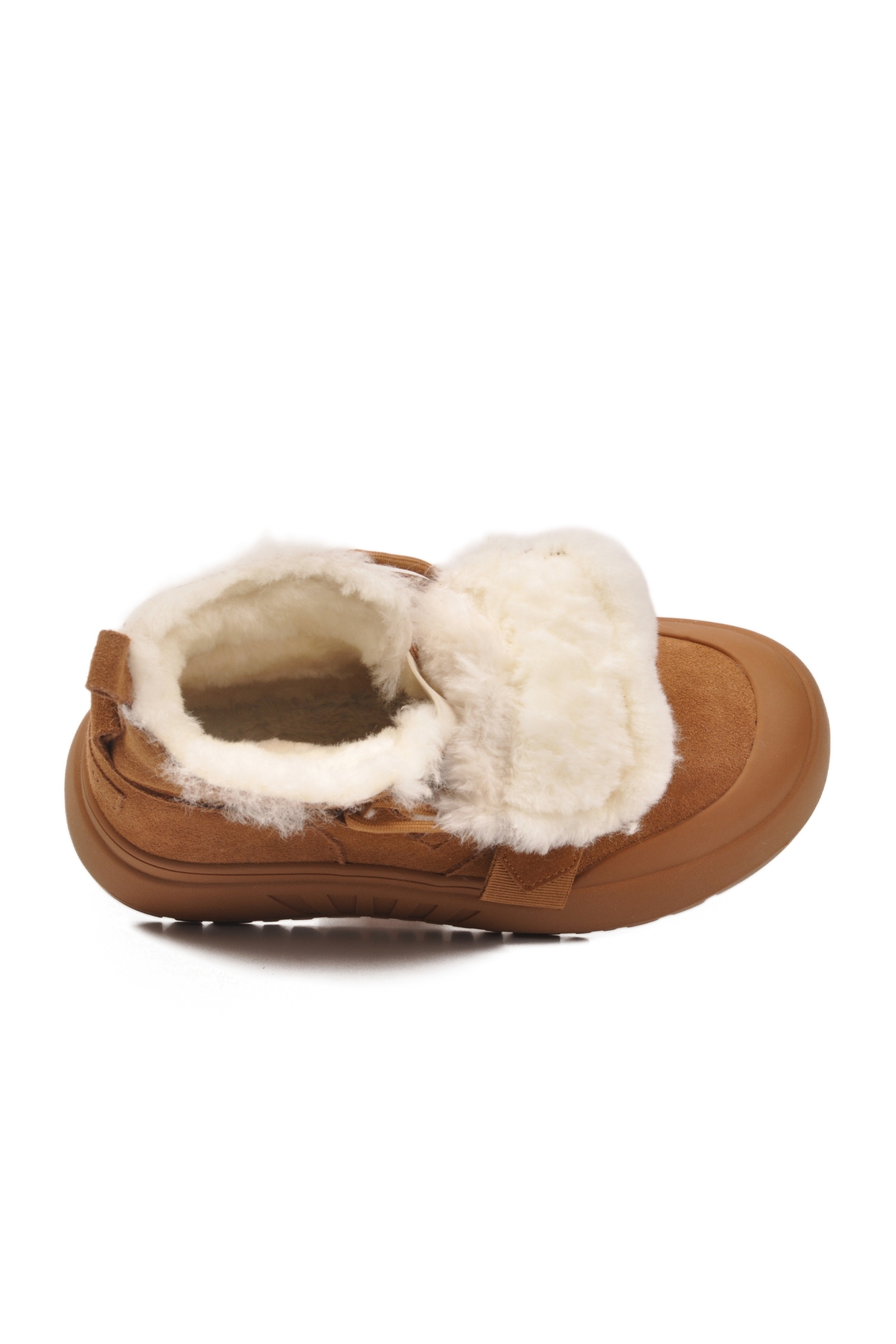 Kahve Süet İçi Kürklü Soğuğa Dirençli Kaymaz Kadın Bot Tape Z - Görsel 5