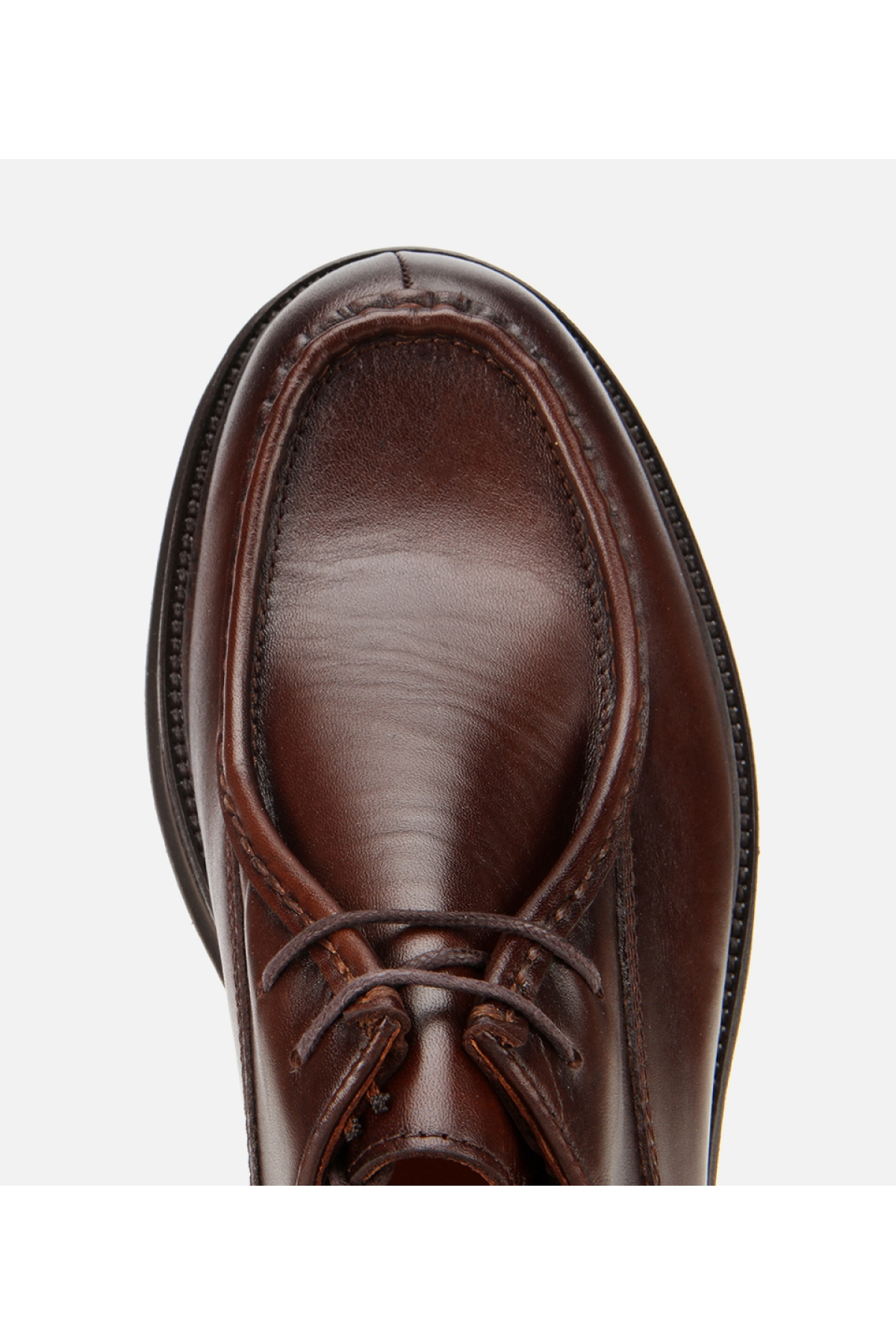 Erkek Deri Kahverengi Dikiş Burunlu Günlük Ayakkabı - Görsel 5