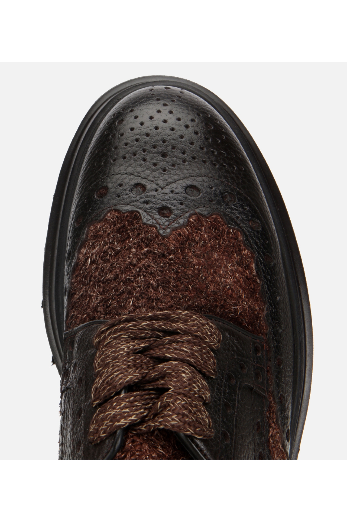 Erkek Deri Kahverengi Kırçıllı Yüksek Tabanlı Günlük Ayakkabı - Görsel 5