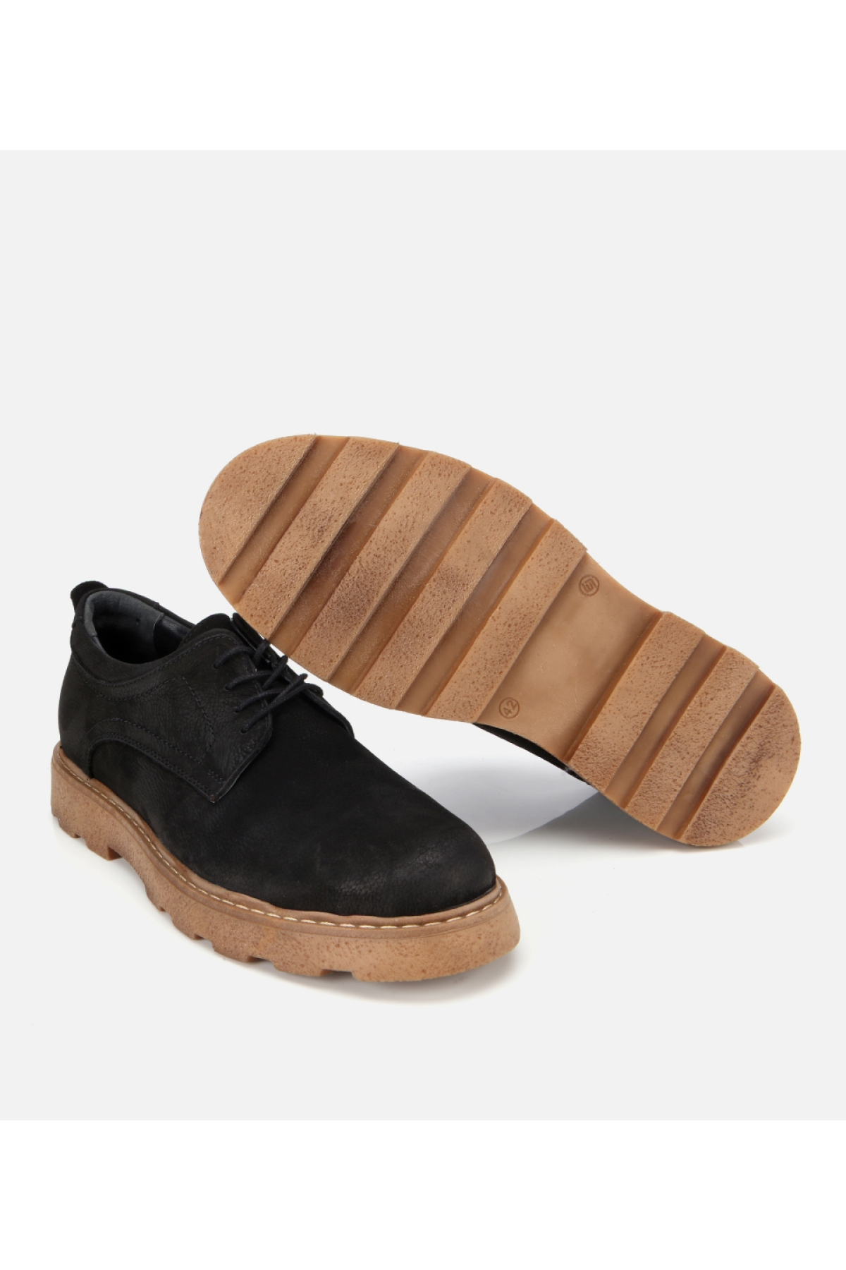 Erkek Nubuk Deri Siyah Termo Taban Günlük Ayakkabı - Görsel 6