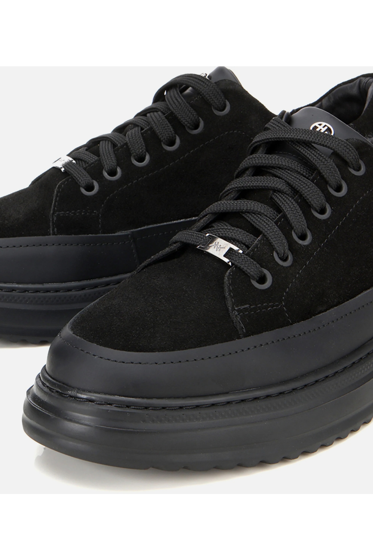 Erkek Süet Deri Siyah Kalın Tabanlı Günlük Ayakkabı - Görsel 3