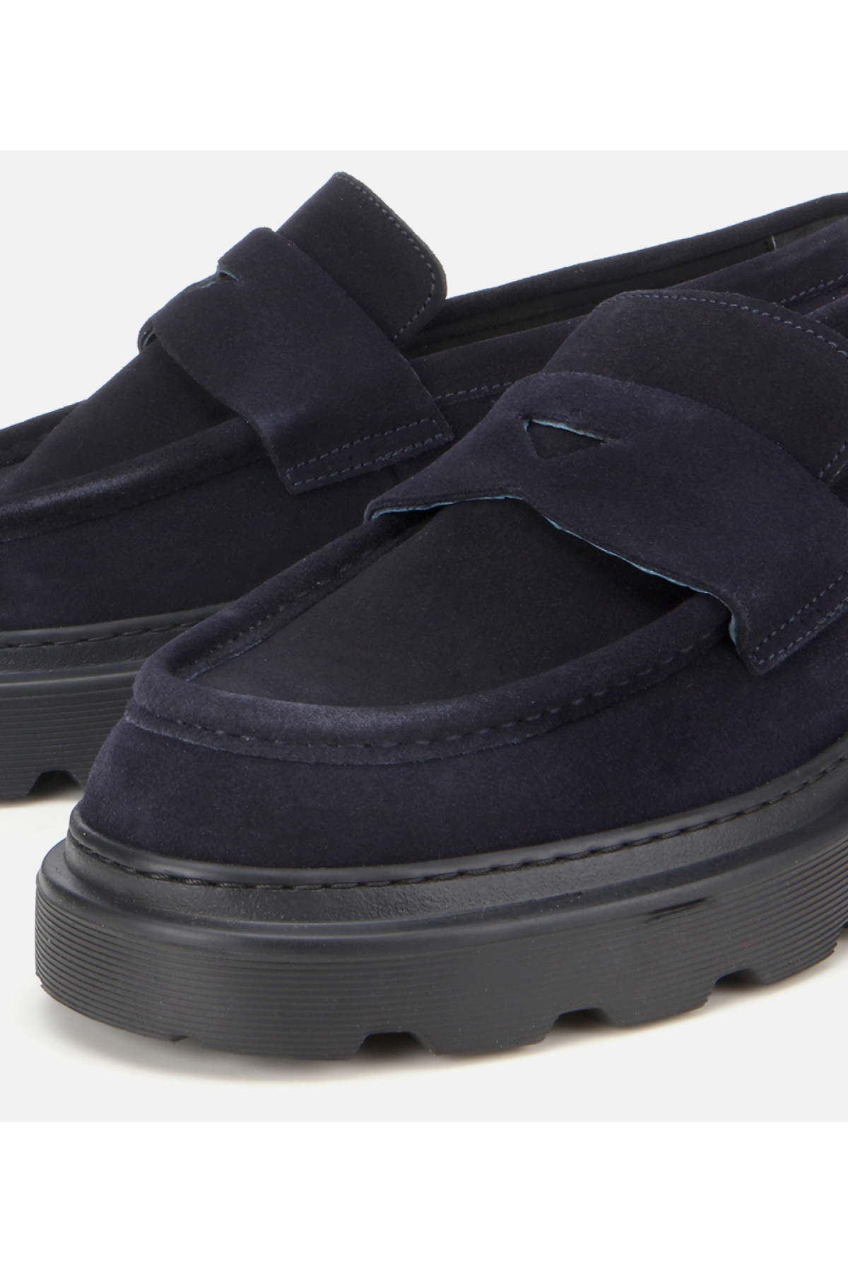 Erkek Süet Deri Lacivert Yumuşak Dokulu Kalın Tabanlı Günlük Loafer - Görsel 3