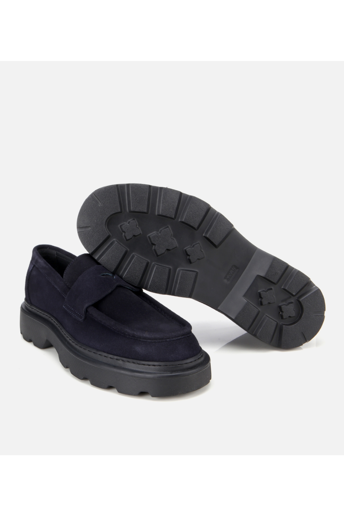 Erkek Süet Deri Lacivert Yumuşak Dokulu Kalın Tabanlı Günlük Loafer - Görsel 6