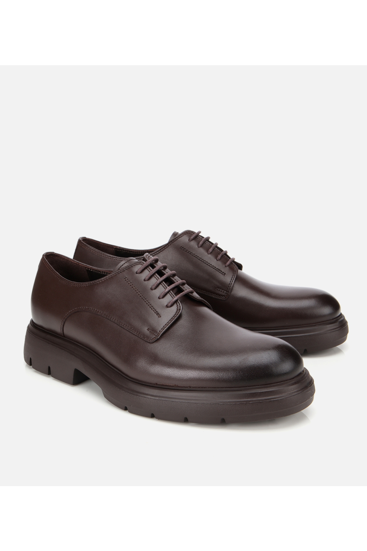 Erkek Deri Kahverengi Kalın Tabanlı Günlük Ayakkabı - Görsel 2