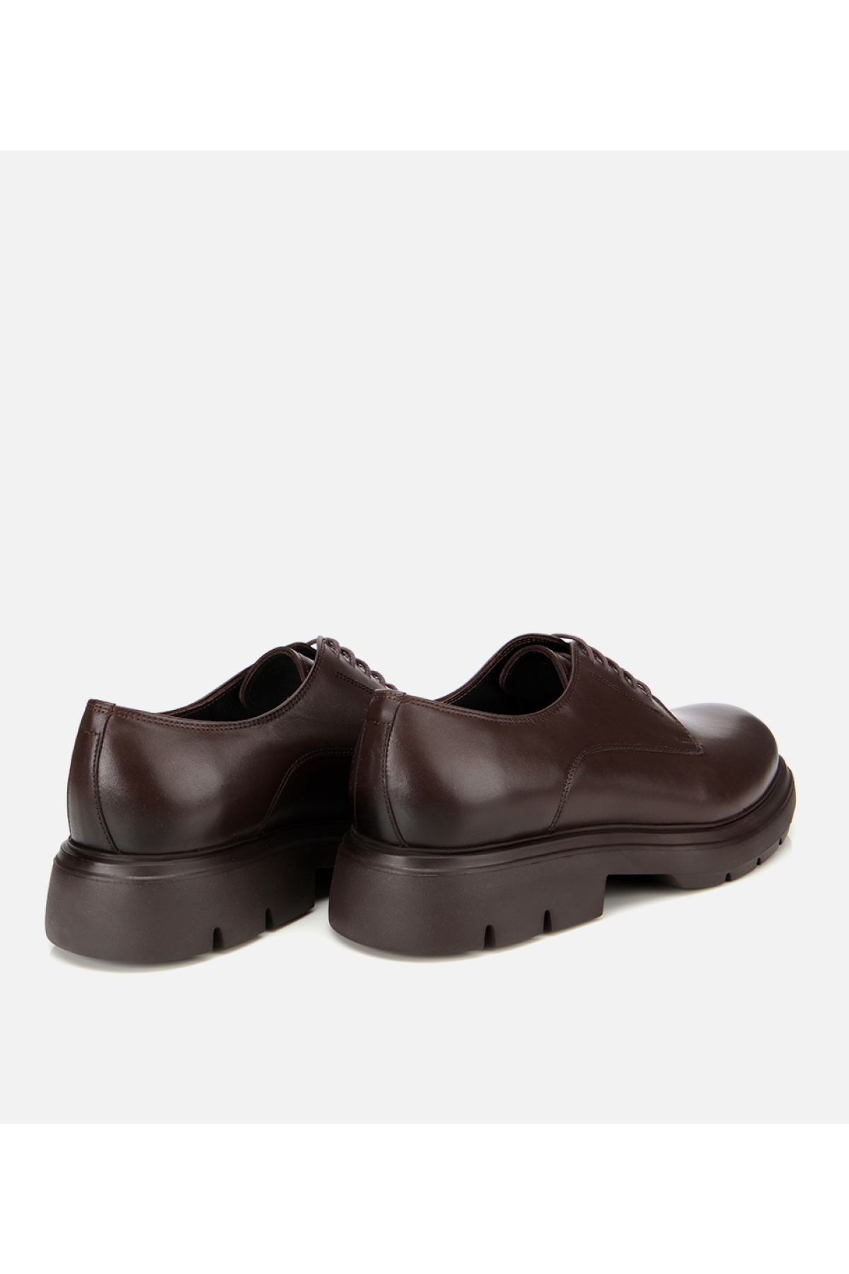 Erkek Deri Kahverengi Kalın Tabanlı Günlük Ayakkabı - Görsel 4