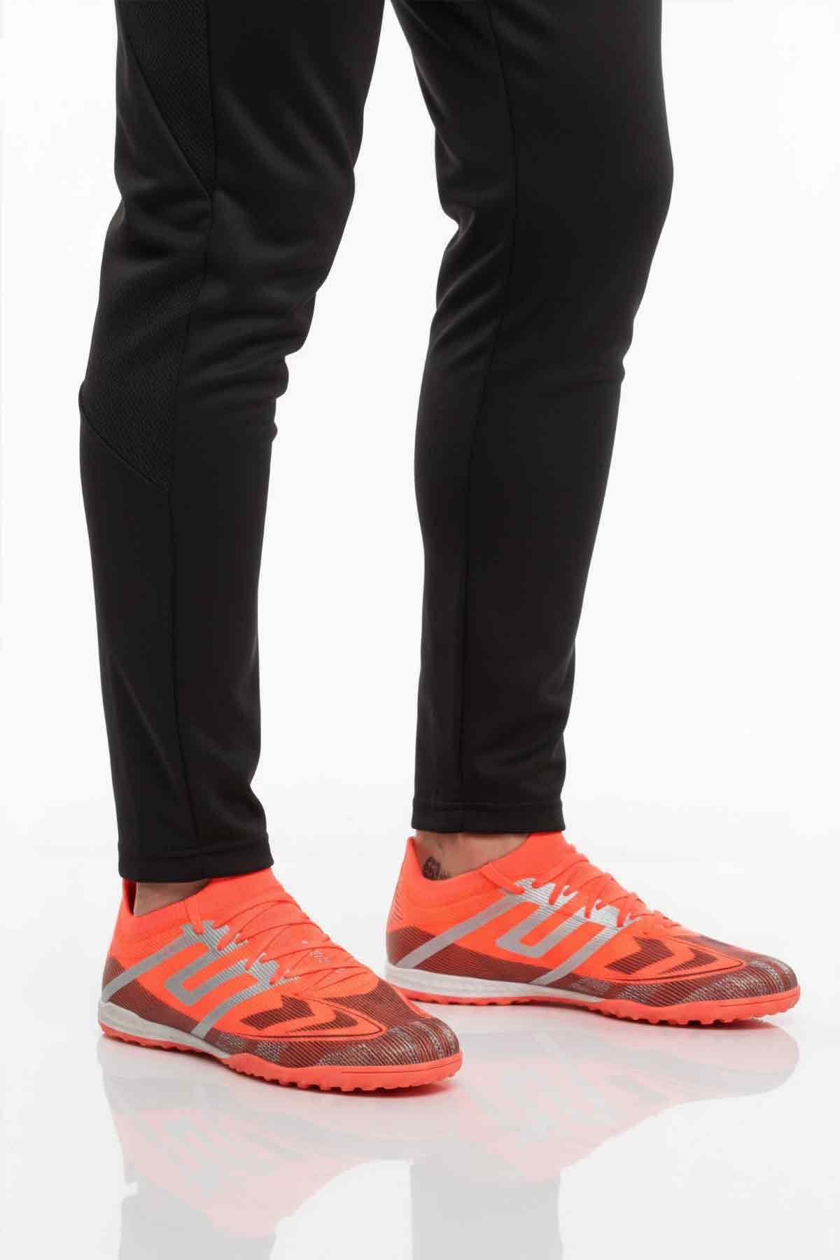 Kırmızı Gümüş Bilekten Lastikli Bağcıklı Unisex Halısaha Ayakkabısı GH-252-149 G - Görsel 2