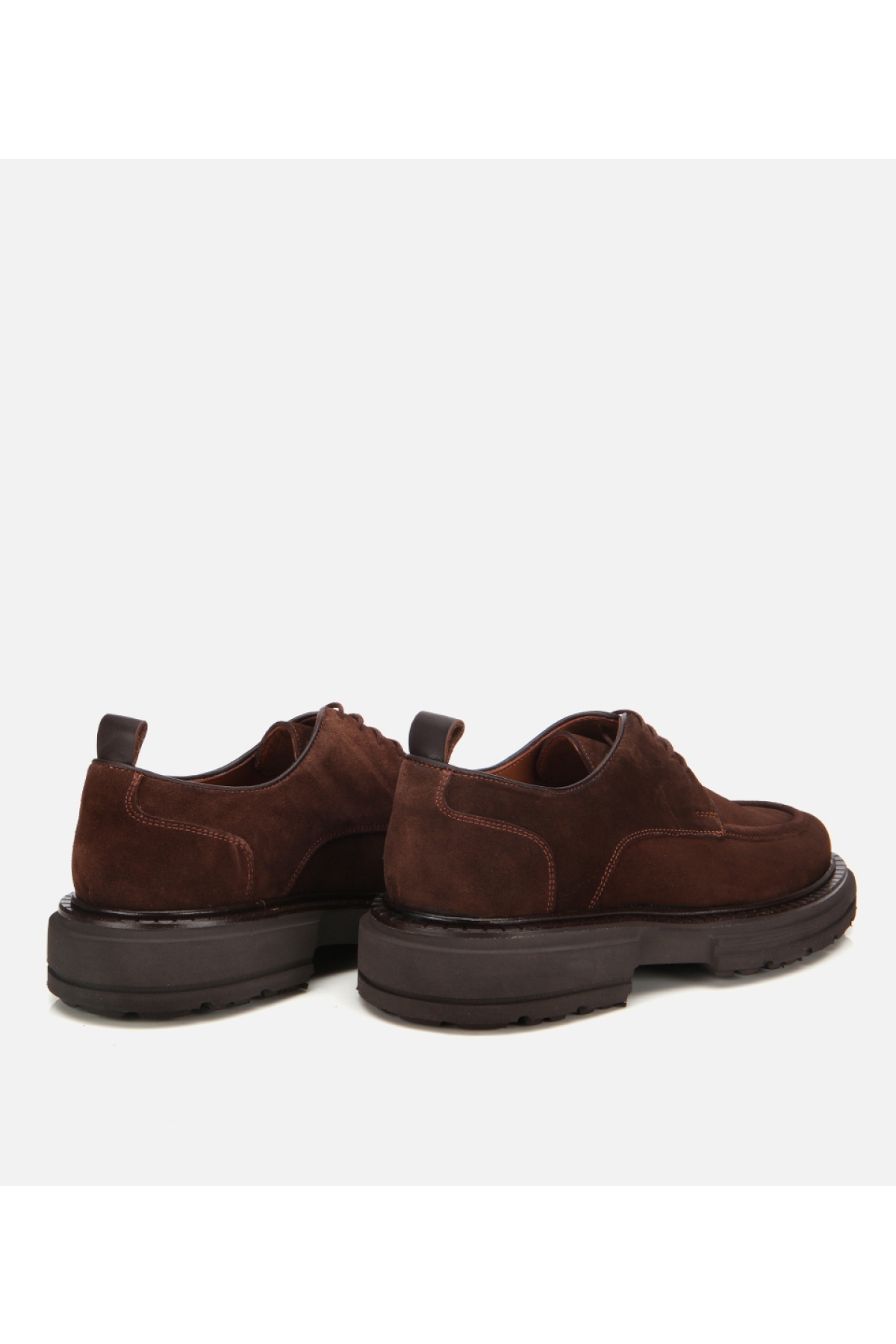 Erkek Süet Deri Kahverengi Kalın Tabanlı Günlük Ayakkabı - Görsel 4