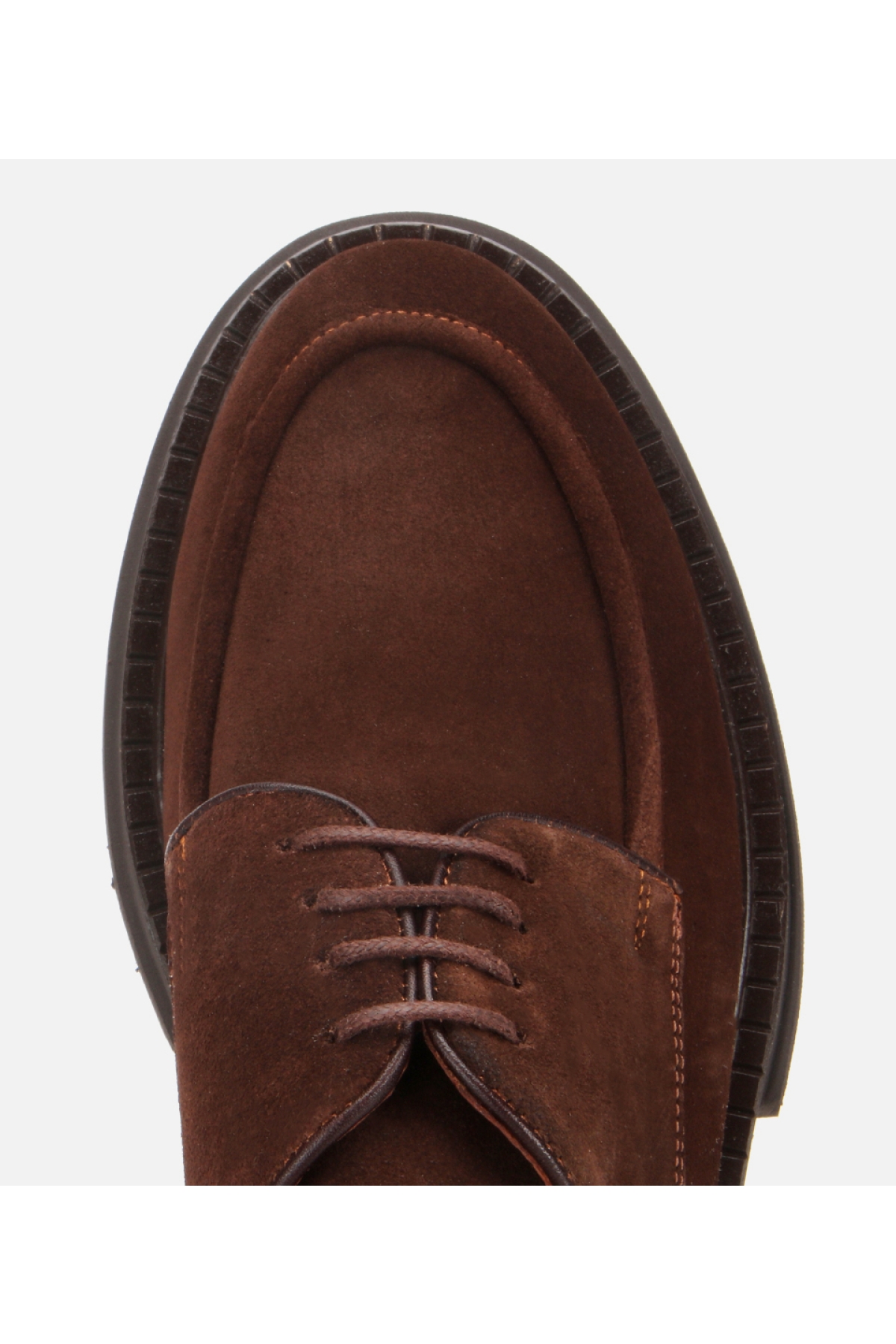 Erkek Süet Deri Kahverengi Kalın Tabanlı Günlük Ayakkabı - Görsel 5