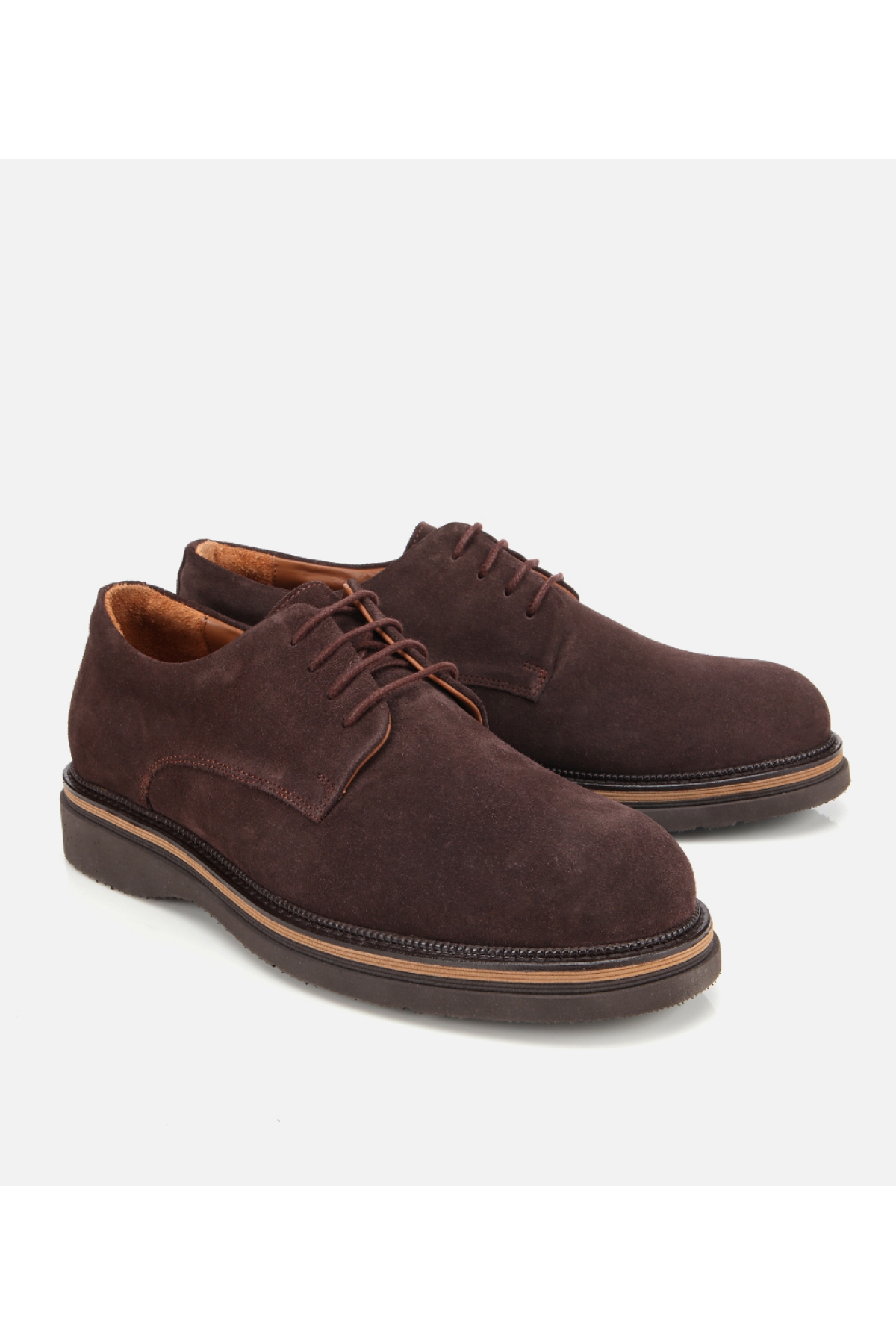 Erkek Süet Deri Kahverengi Hafif Tabanlı Günlük Ayakkabı - Görsel 2