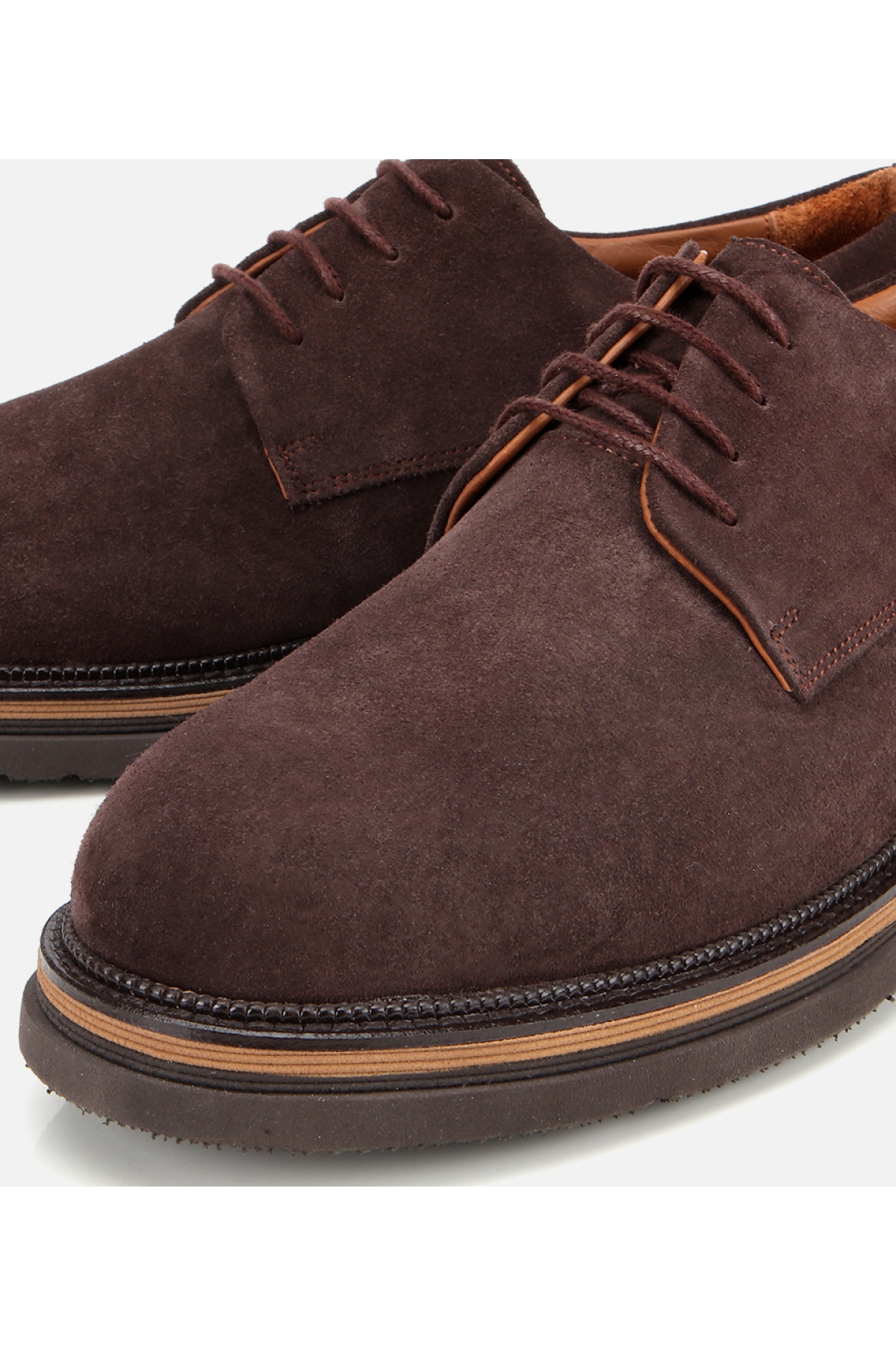 Erkek Süet Deri Kahverengi Hafif Tabanlı Günlük Ayakkabı - Görsel 3