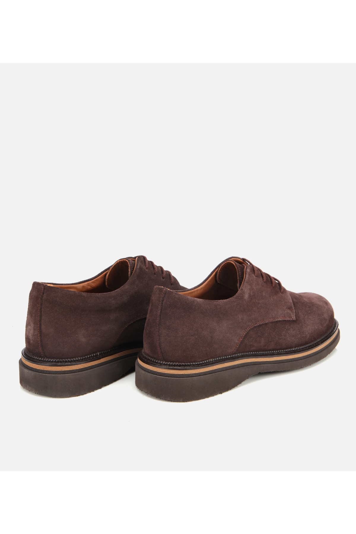Erkek Süet Deri Kahverengi Hafif Tabanlı Günlük Ayakkabı - Görsel 4