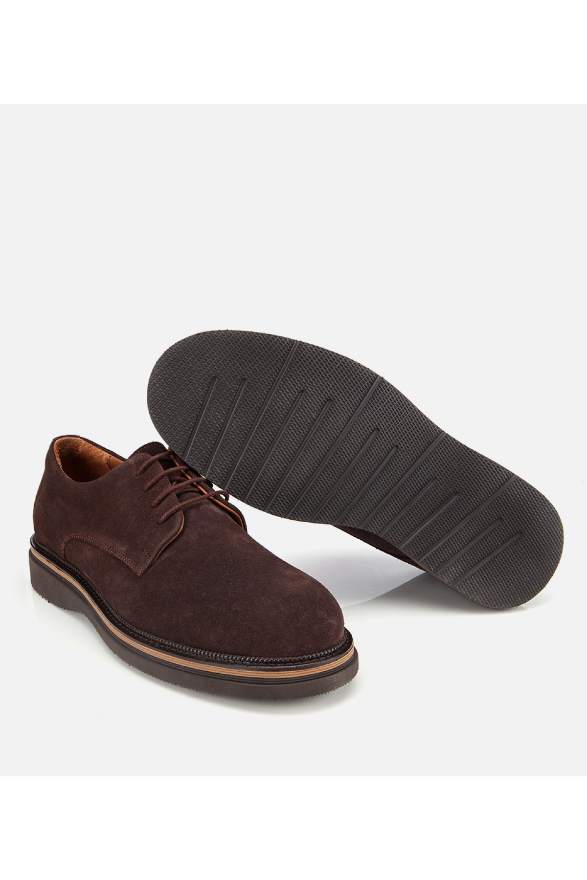 Erkek Süet Deri Kahverengi Hafif Tabanlı Günlük Ayakkabı - Görsel 6