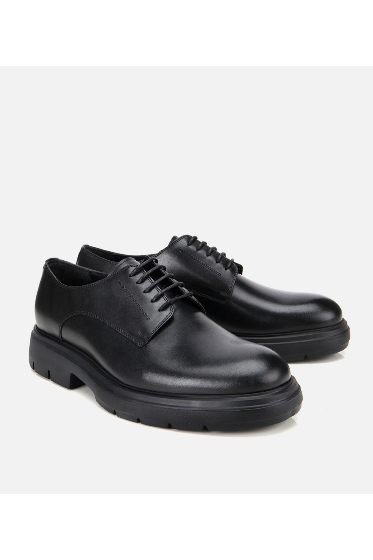 Erkek Deri Siyah Kalın Tabanlı Günlük Ayakkabı - Görsel 2