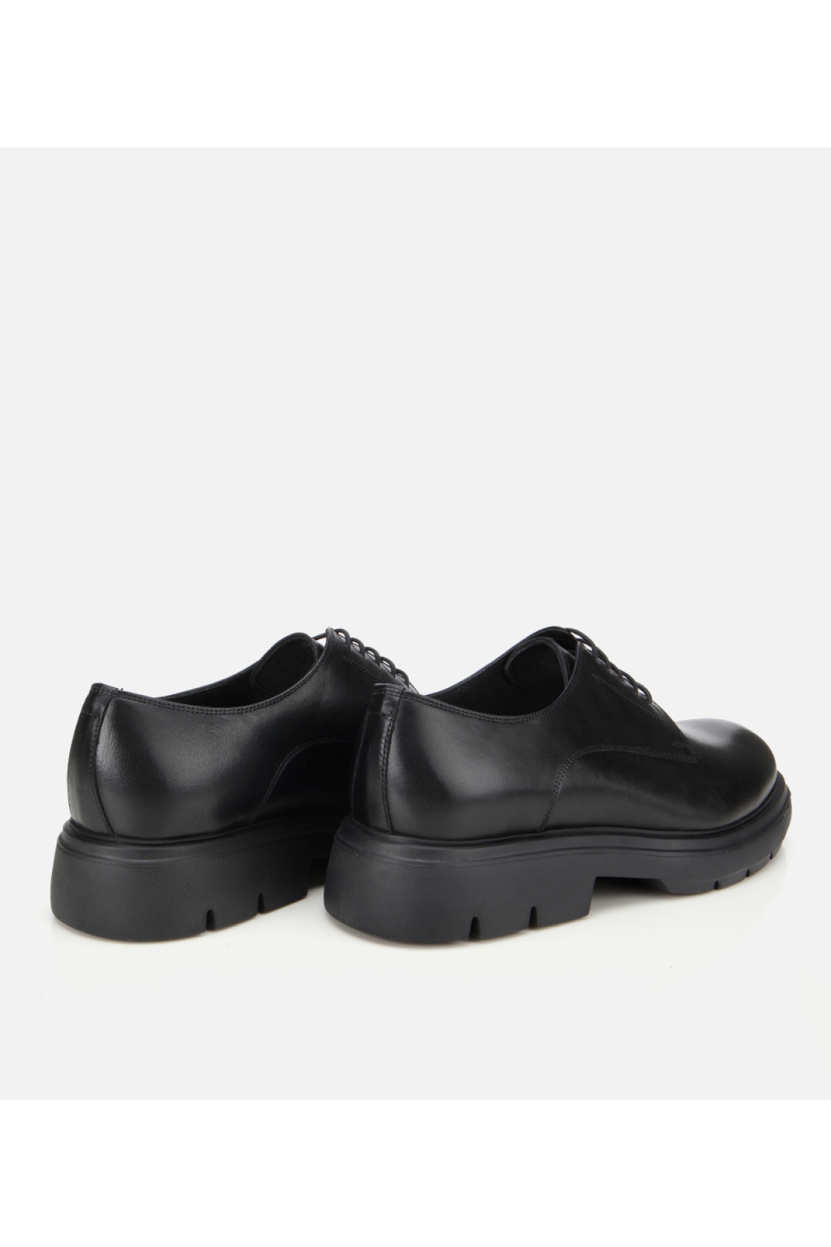 Erkek Deri Siyah Kalın Tabanlı Günlük Ayakkabı - Görsel 4