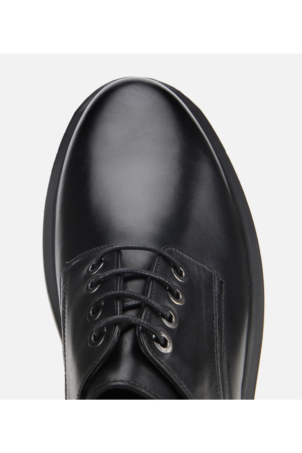 Erkek Deri Siyah Bağcıklı Günlük Ayakkabı - Görsel 5