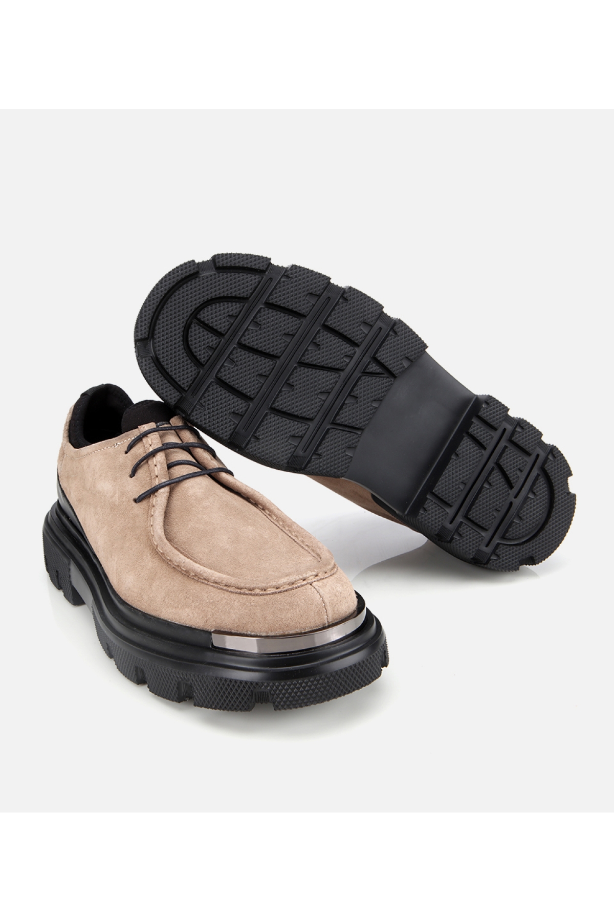 Erkek Süet Deri Vizon Yüksek Tabanlı Günlük Ayakkabı - Görsel 6