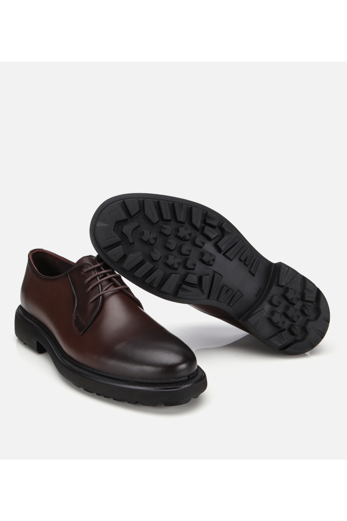 Erkek Deri Kahverengi Bağcıklı Günlük Ayakkabı - Görsel 6