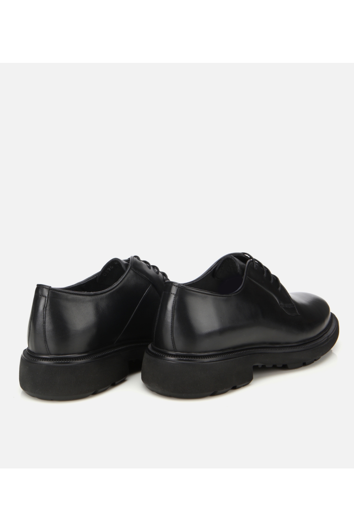 Erkek Deri Siyah Bağcıklı Günlük Ayakkabı - Görsel 4