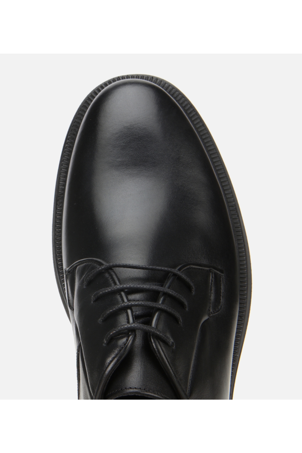 Erkek Deri Siyah Bağcıklı Günlük Ayakkabı - Görsel 5