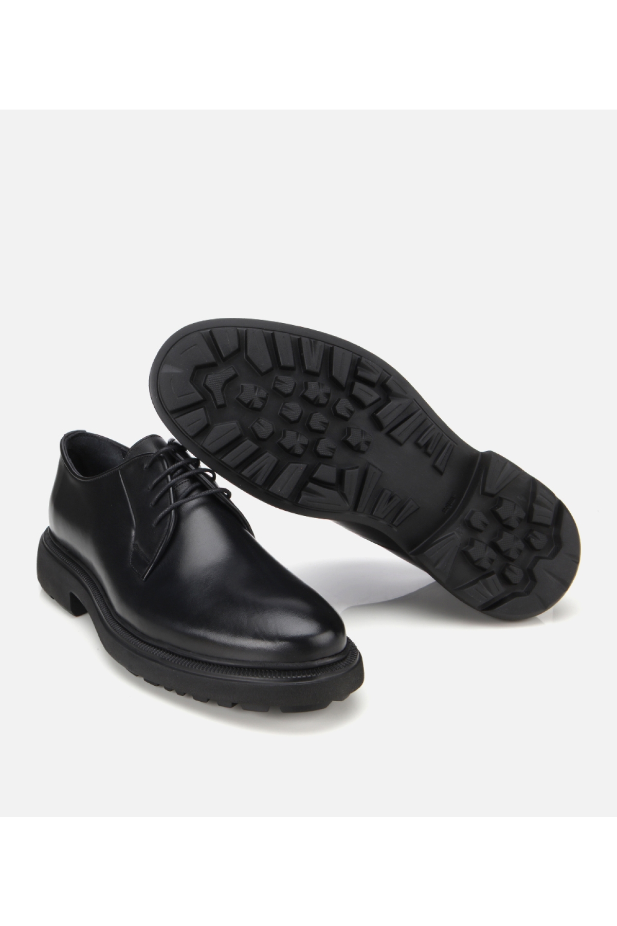 Erkek Deri Siyah Bağcıklı Günlük Ayakkabı - Görsel 6