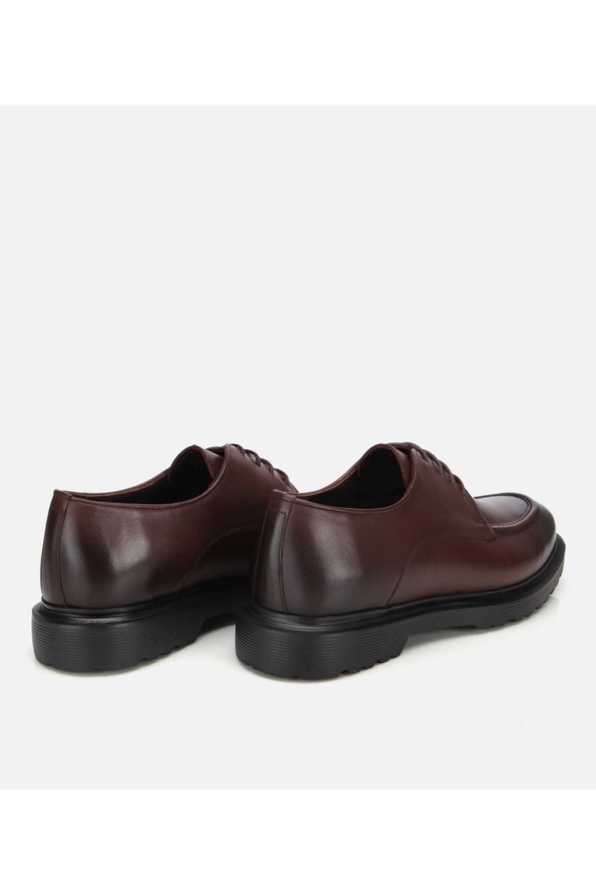 Erkek Deri Kahverengi Dikiş Detaylı Günlük Ayakkabı - Görsel 4