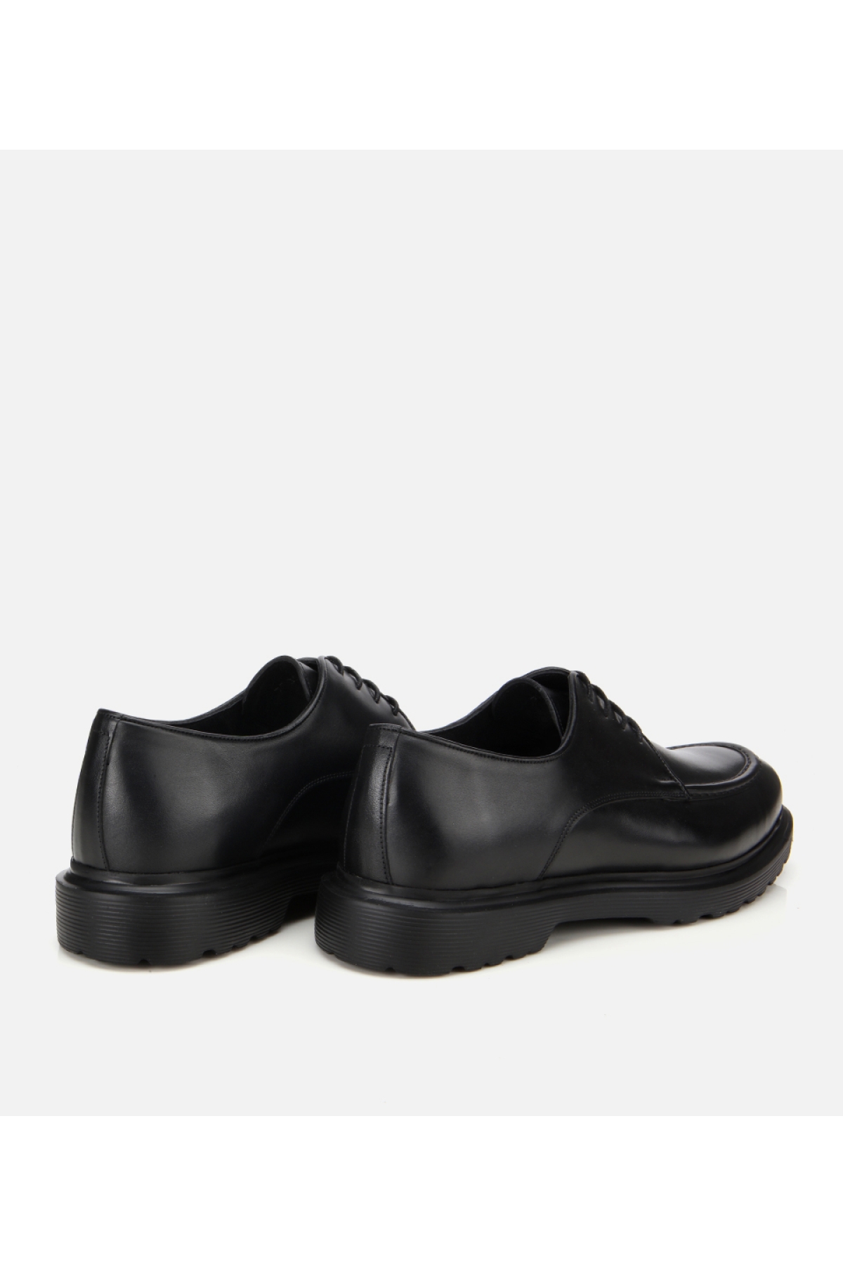 Erkek Deri Siyah Dikiş Detaylı Günlük Ayakkabı - Görsel 4