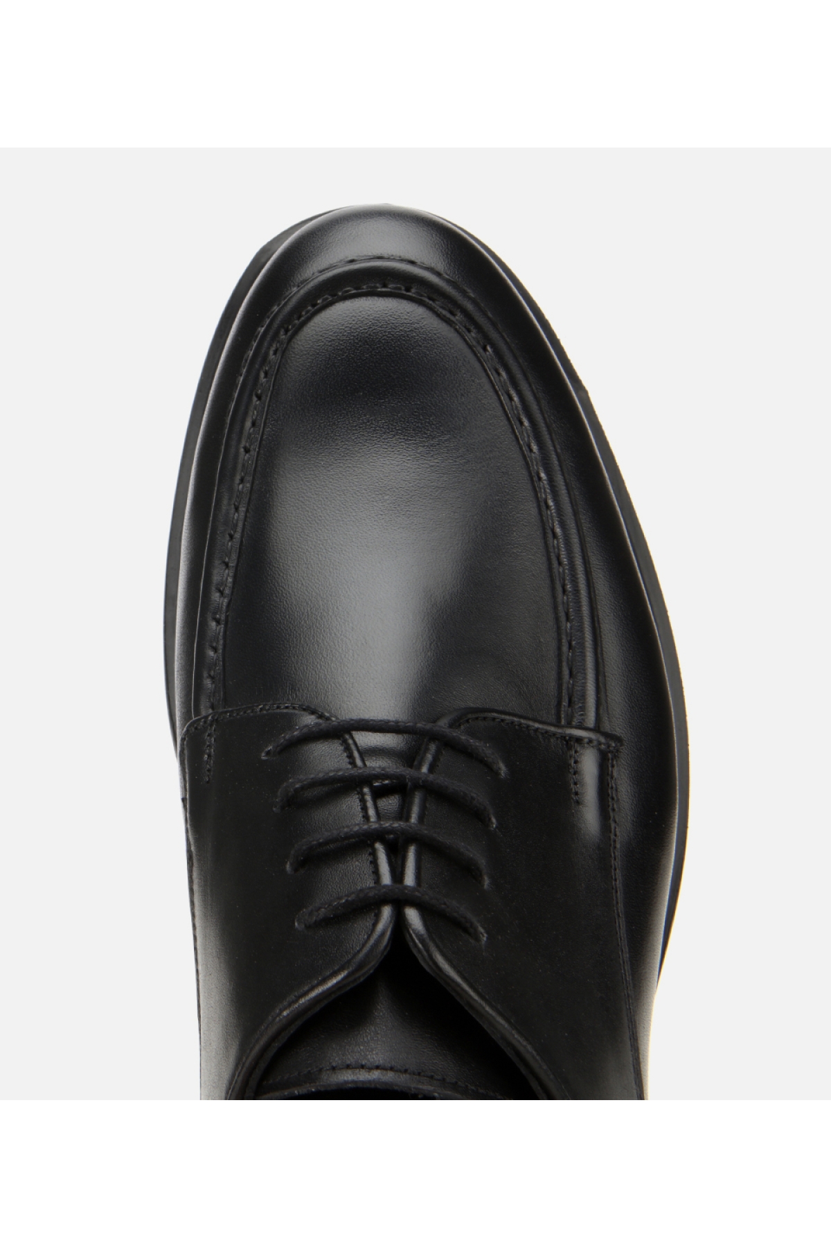 Erkek Deri Siyah Dikiş Detaylı Günlük Ayakkabı - Görsel 5