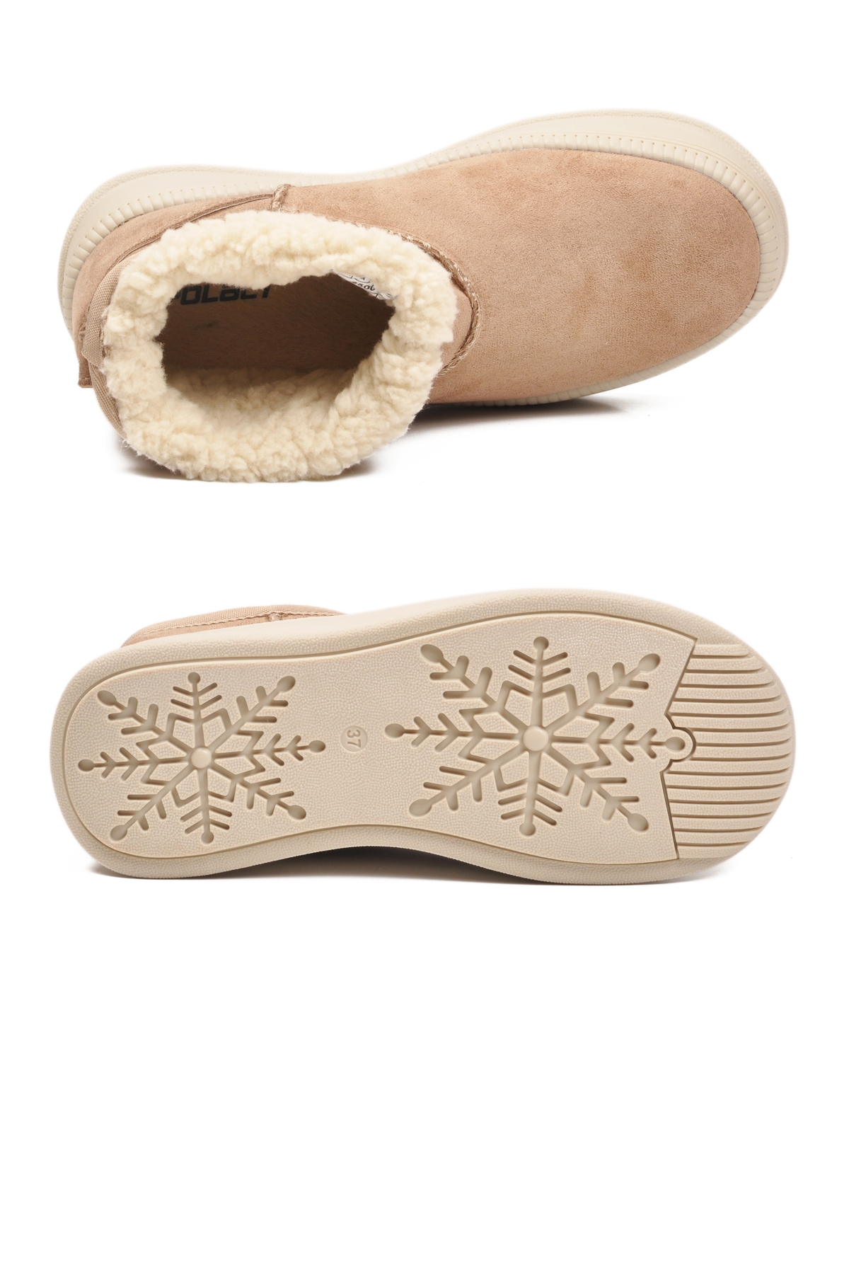 Vizon Nubuk Kürklü Soğuğa Dirençli Kaymaz Kadın Bot 25001 Z - Görsel 6