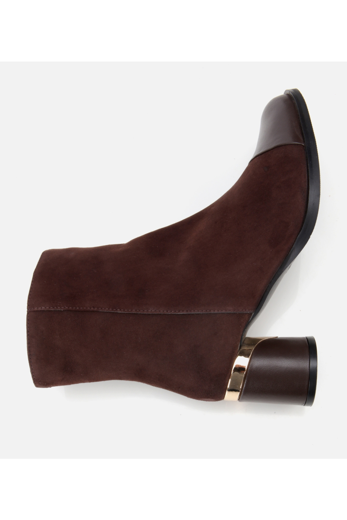 Hotiç Hotiç Kadın Süet Deri Kahverengi Gold Detaylı Bilekte Topuklu Bot | Flo Kahverengi - 6. görsel