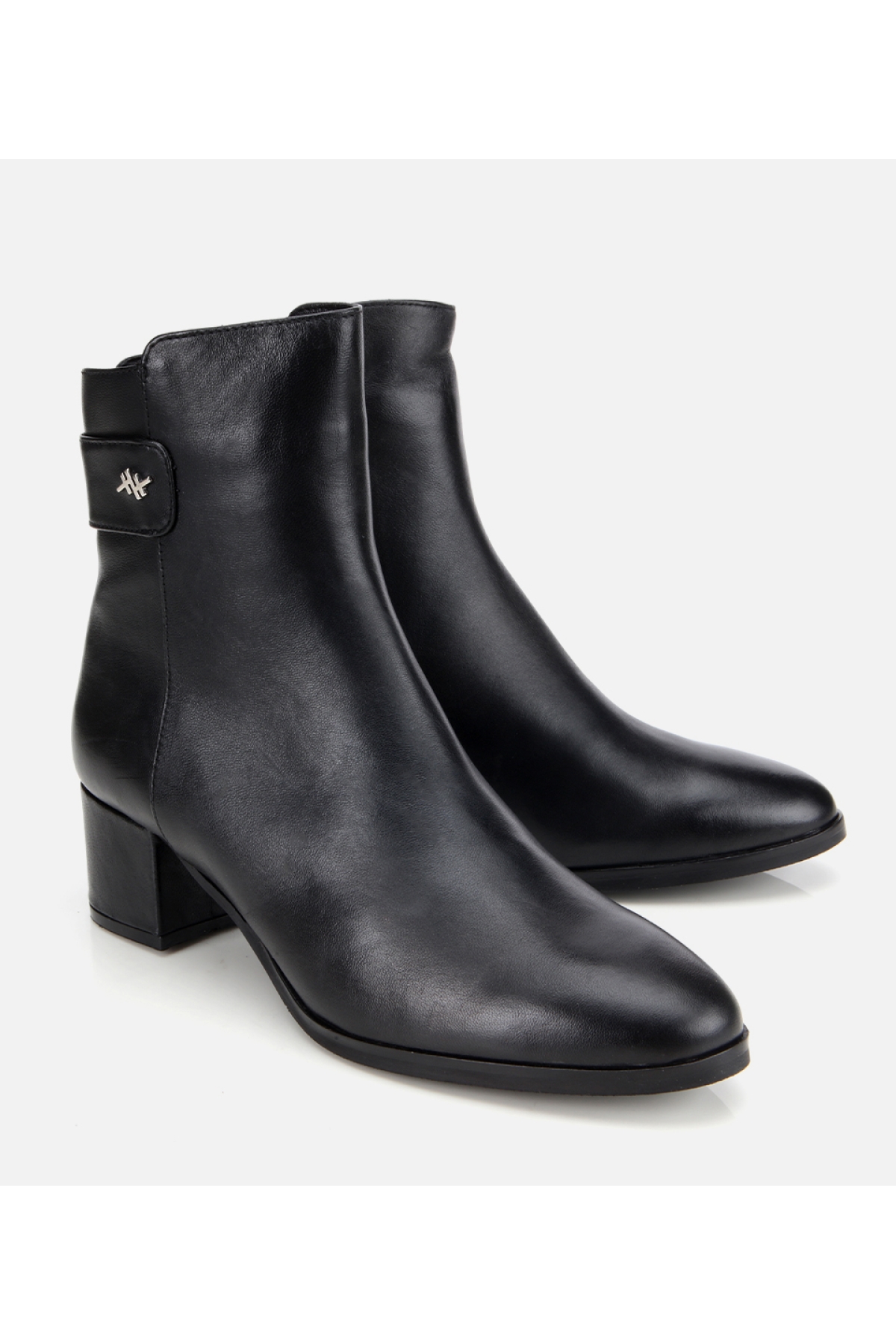 Kadın Deri Siyah Toka Detaylı Bilekte Topuklu Bot - Görsel 2