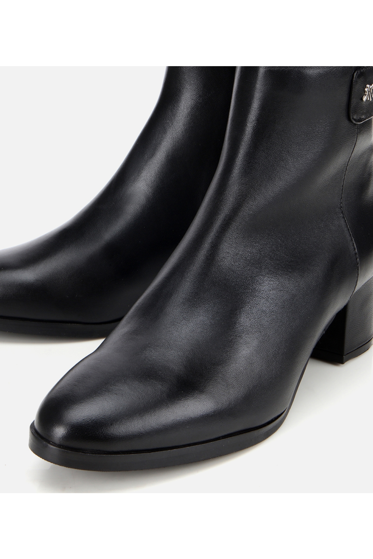 Kadın Deri Siyah Toka Detaylı Bilekte Topuklu Bot - Görsel 3