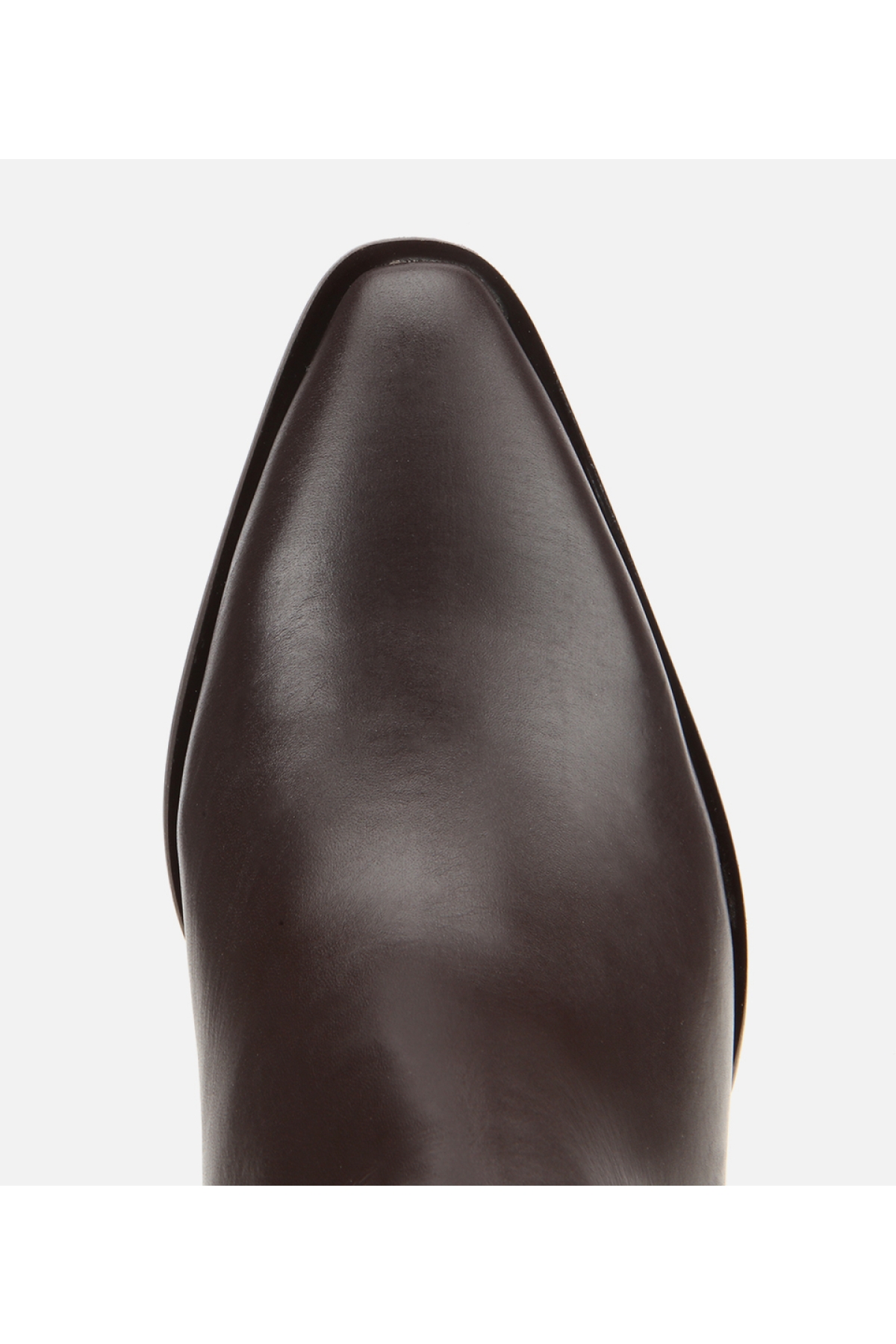 Kadın Deri Kahverengi Sivri Burunlu Bilekte Topuklu Bot - Görsel 5