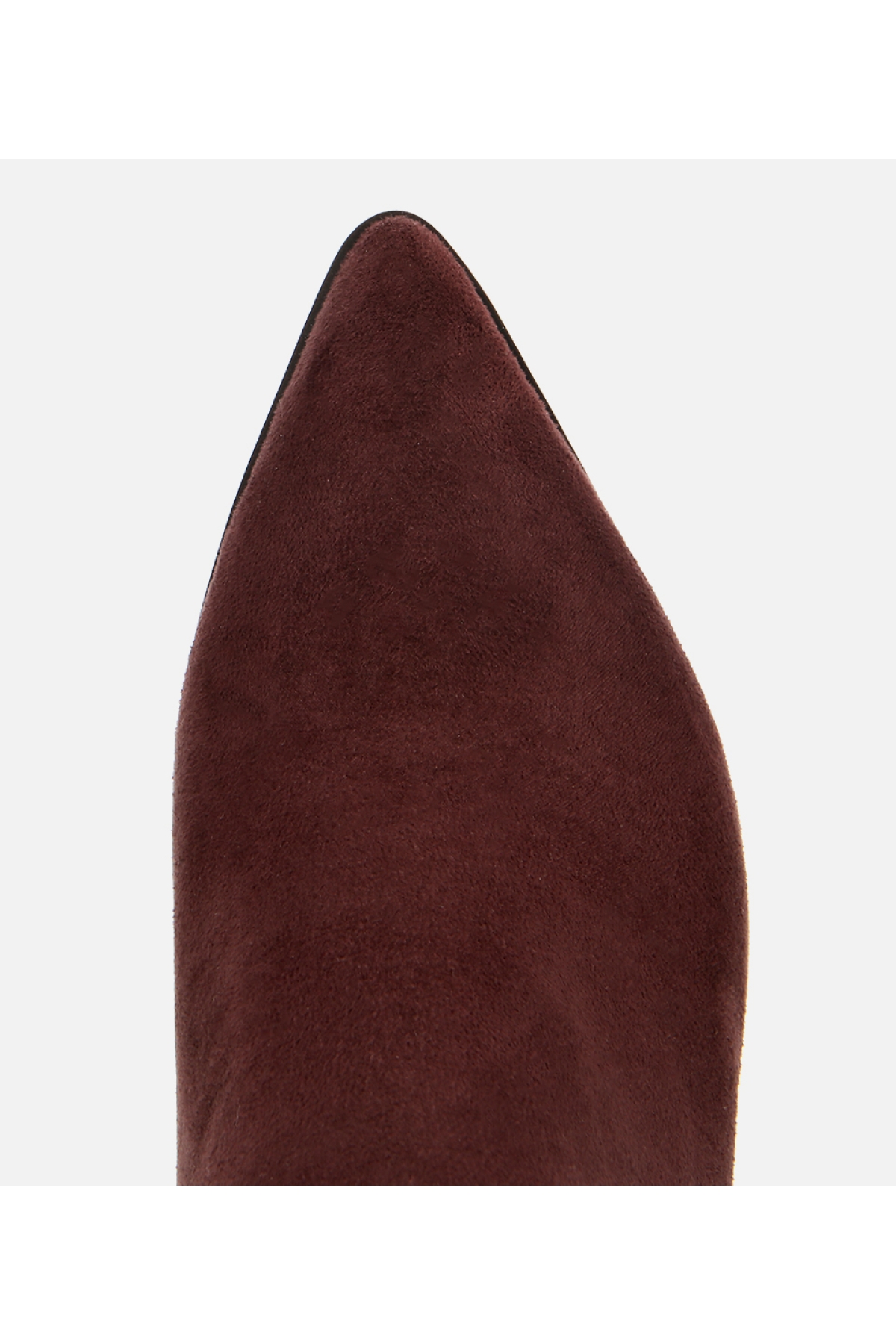 Kadın Süet Kahverengi Taşlı Tokalı Bilekte Topuklu Bot - Görsel 5