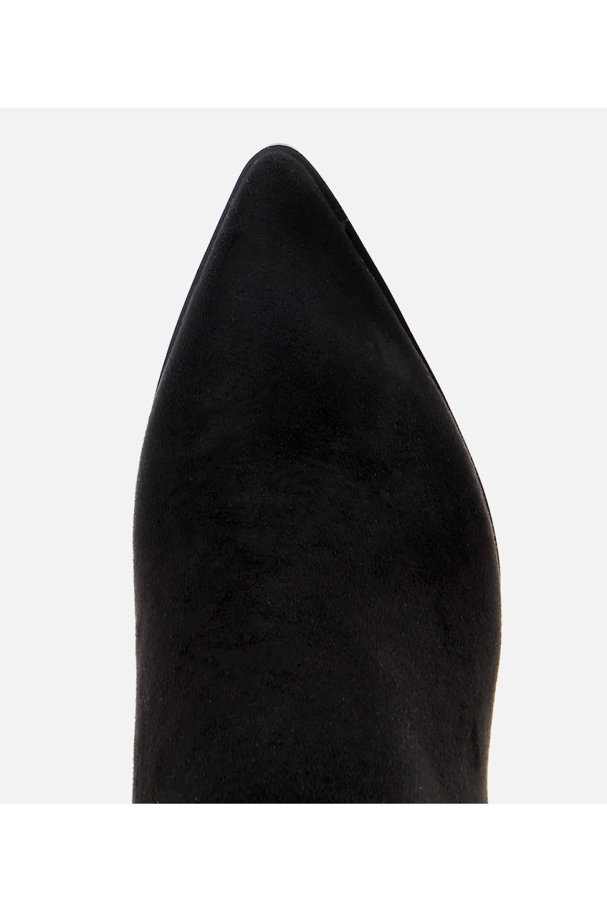 Kadın Süet Siyah Taşlı Tokalı Bilekte Topuklu Bot - Görsel 5