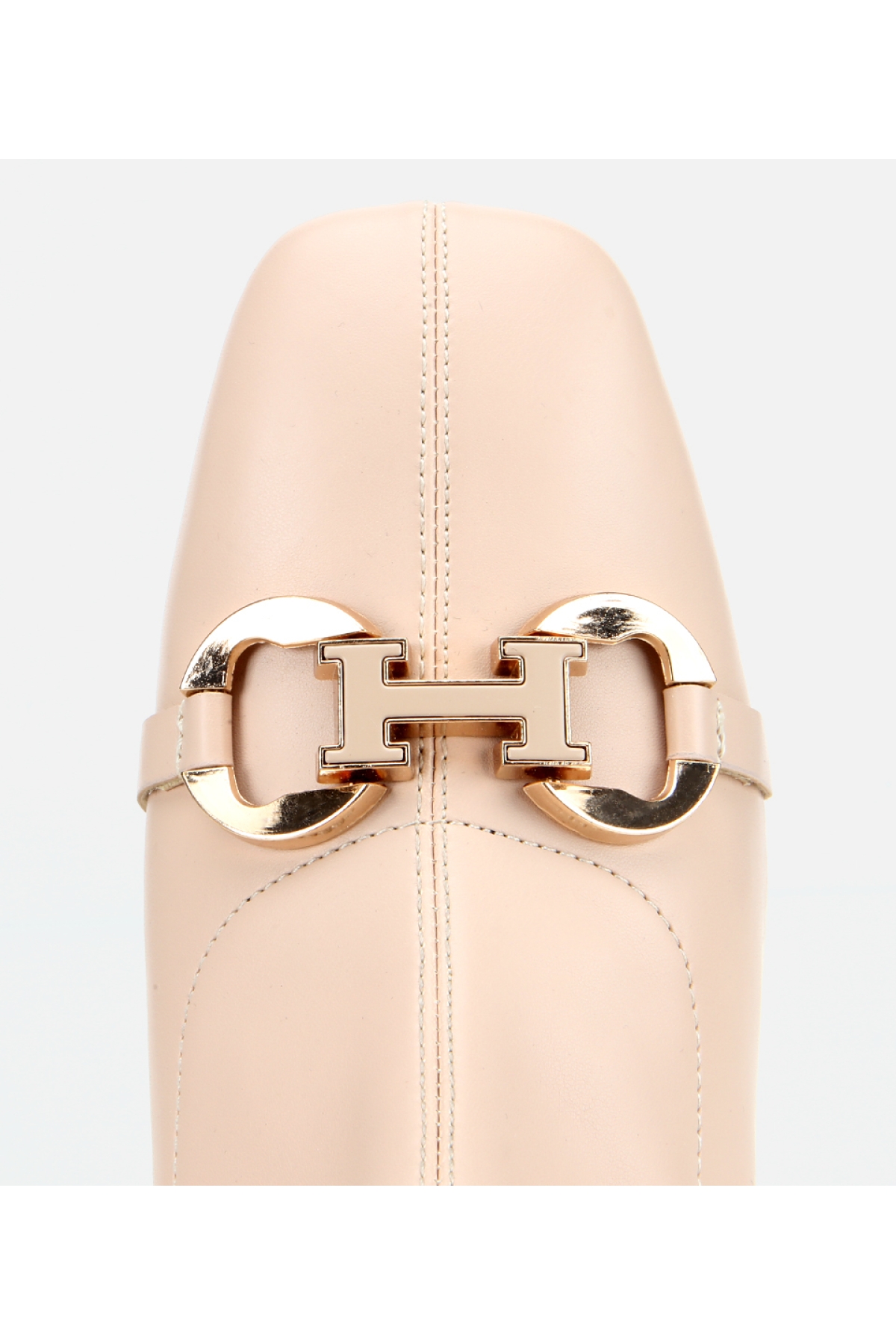 Kadın Bej Tokalı Streç Fermuarlı Yüksek Topuklu Bot - Görsel 5